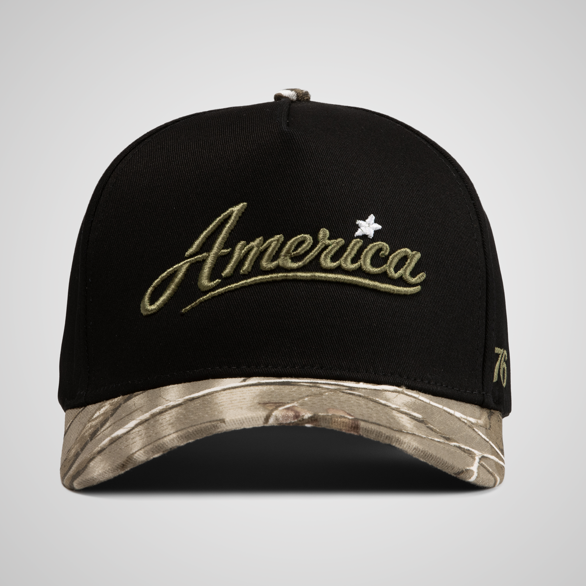 America Retro Hat | Black Camo