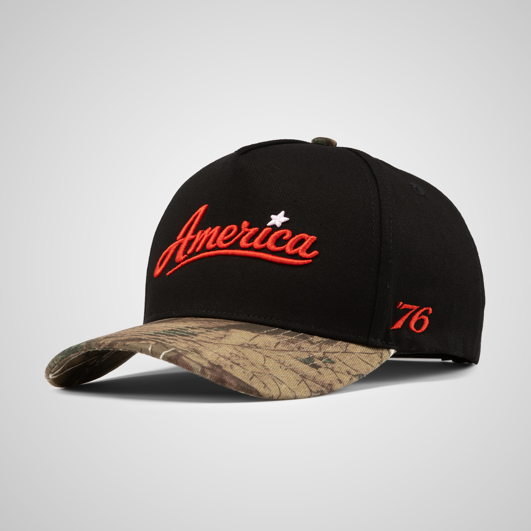 America Retro Hat | Black Camo