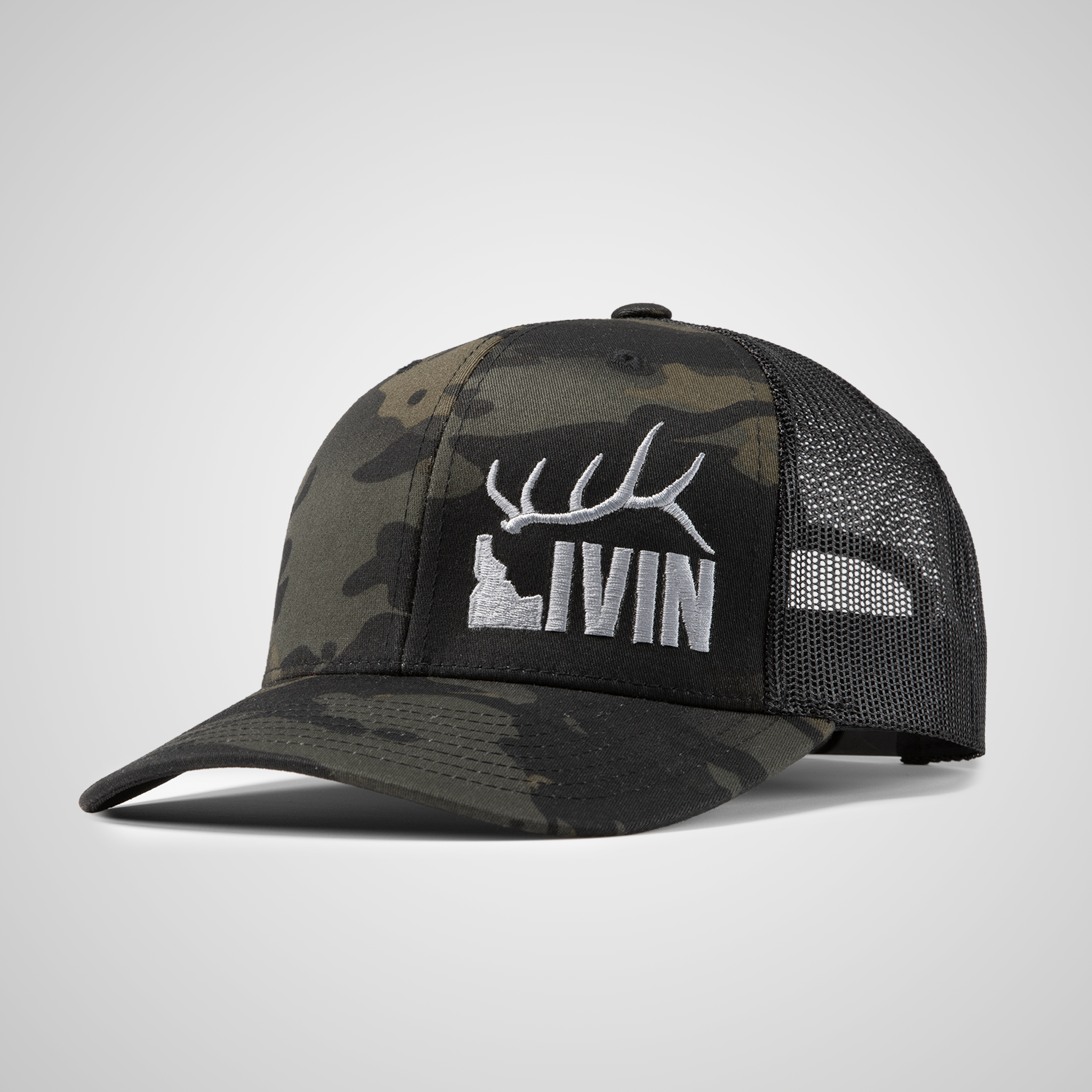 Multicam Elk Trucker Hat | Black Camo