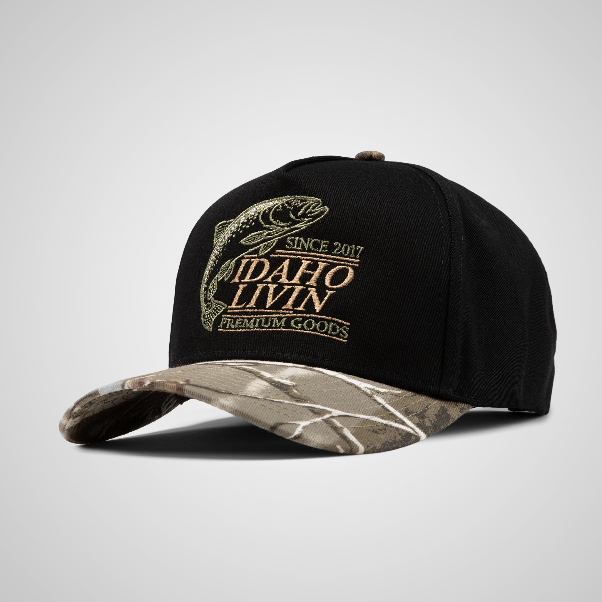 Fish Retro Hat | Black/Camo