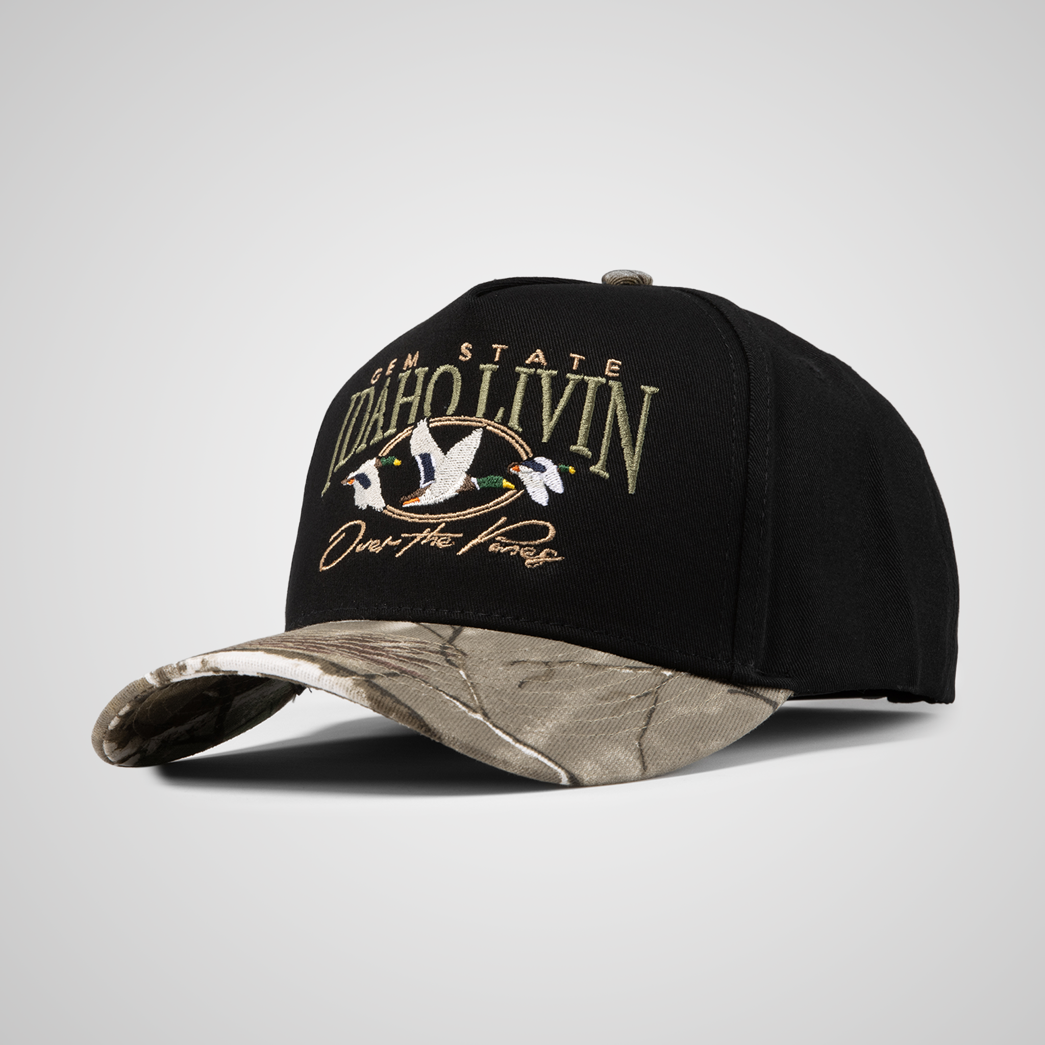 Over The Pines Retro Hat | Black/Camo