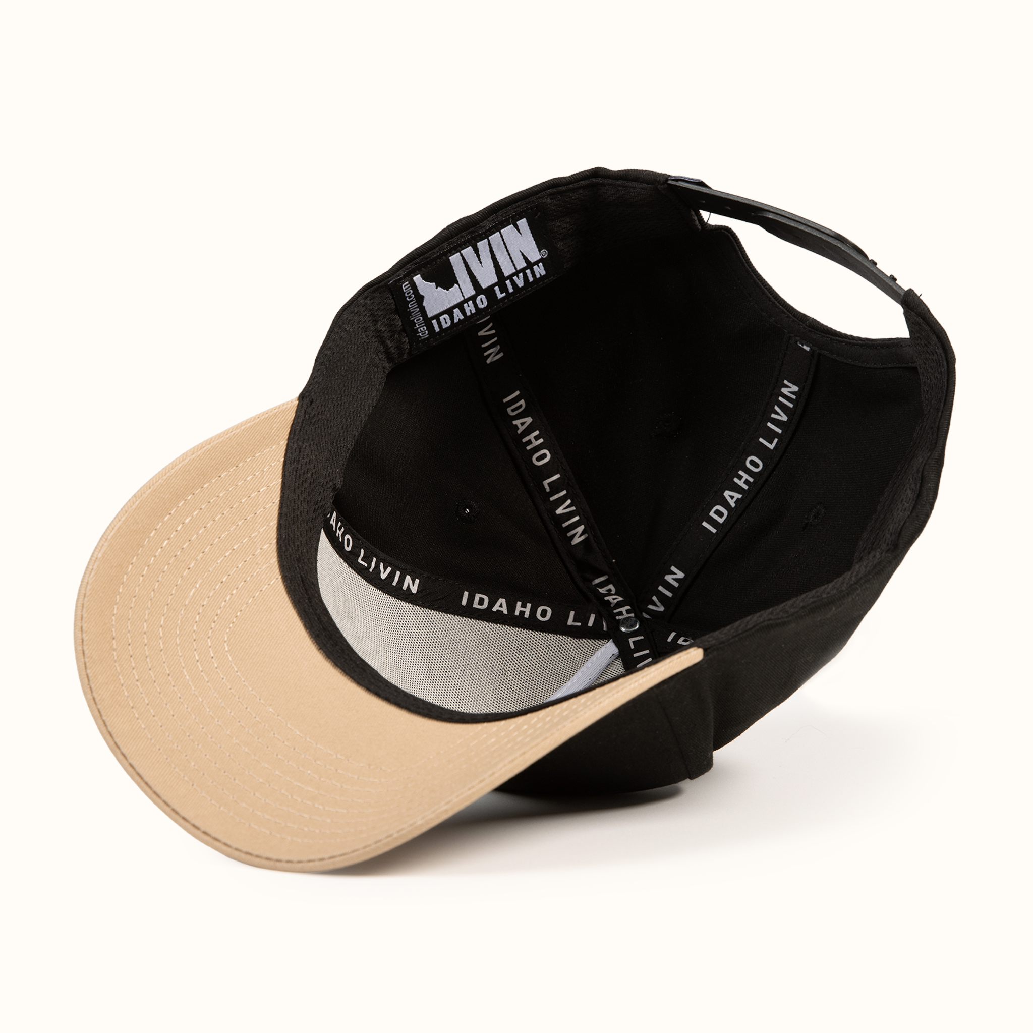 Upside Down Retro Hat - Black/Khaki
