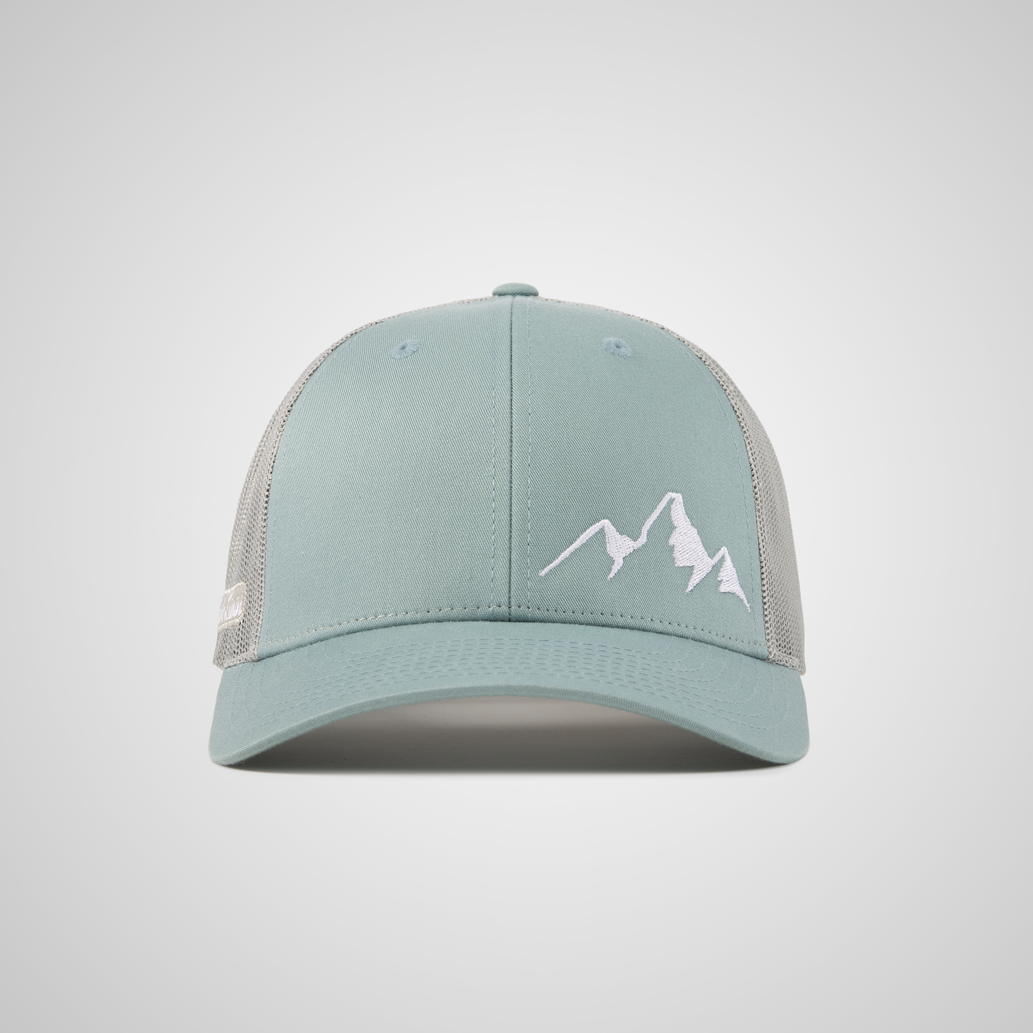 Low Profile Peak Trucker Hat | Smoke Blue/Aluminum