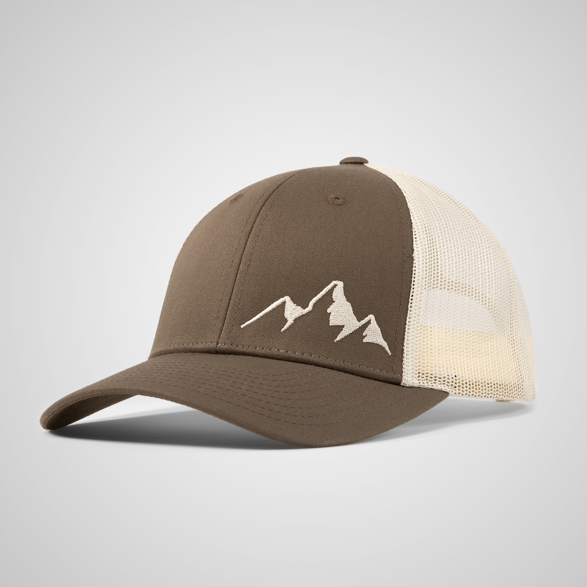 Low Profile Peak Trucker Hat | Chocolate/Birch