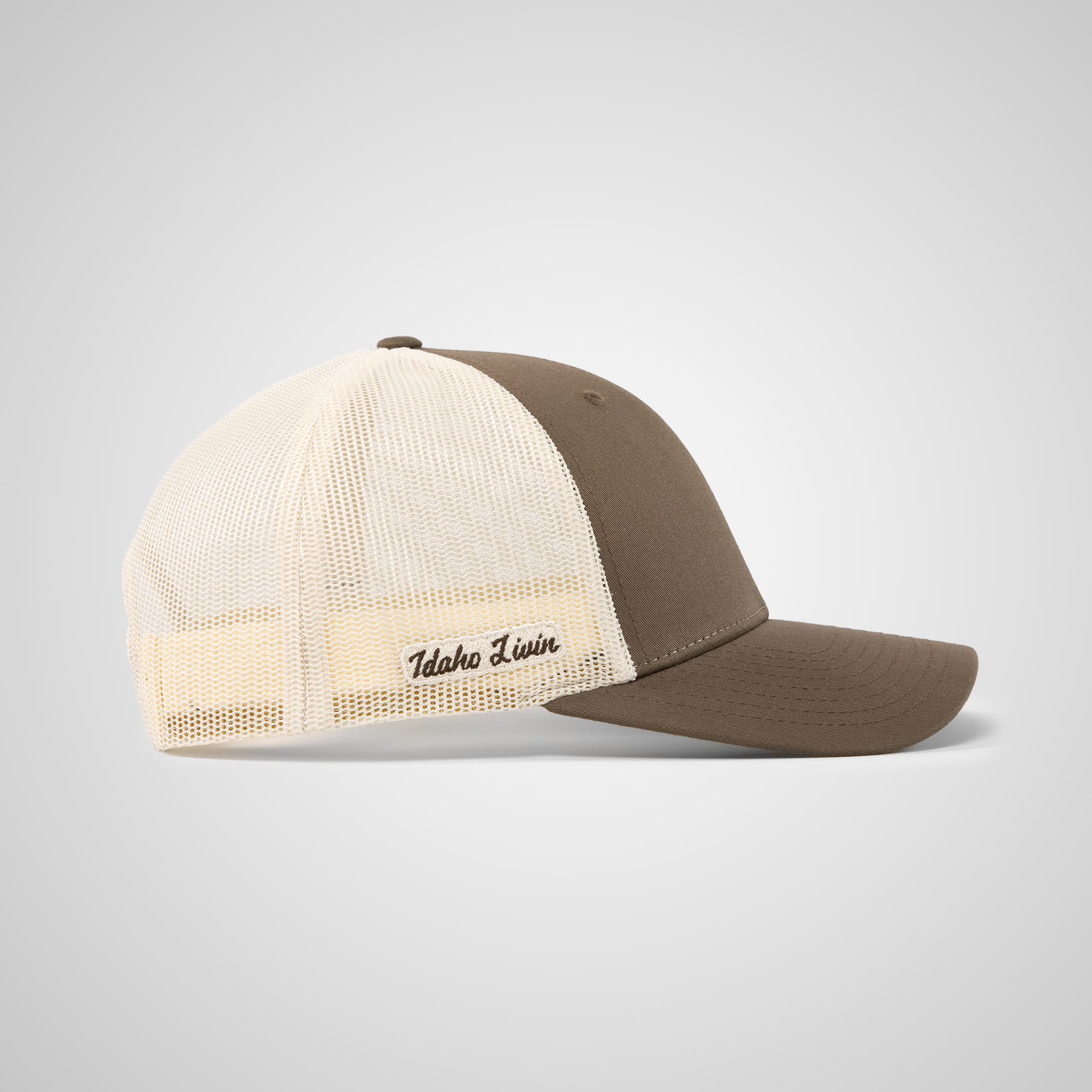 Low Profile Peak Trucker Hat | Chocolate/Birch