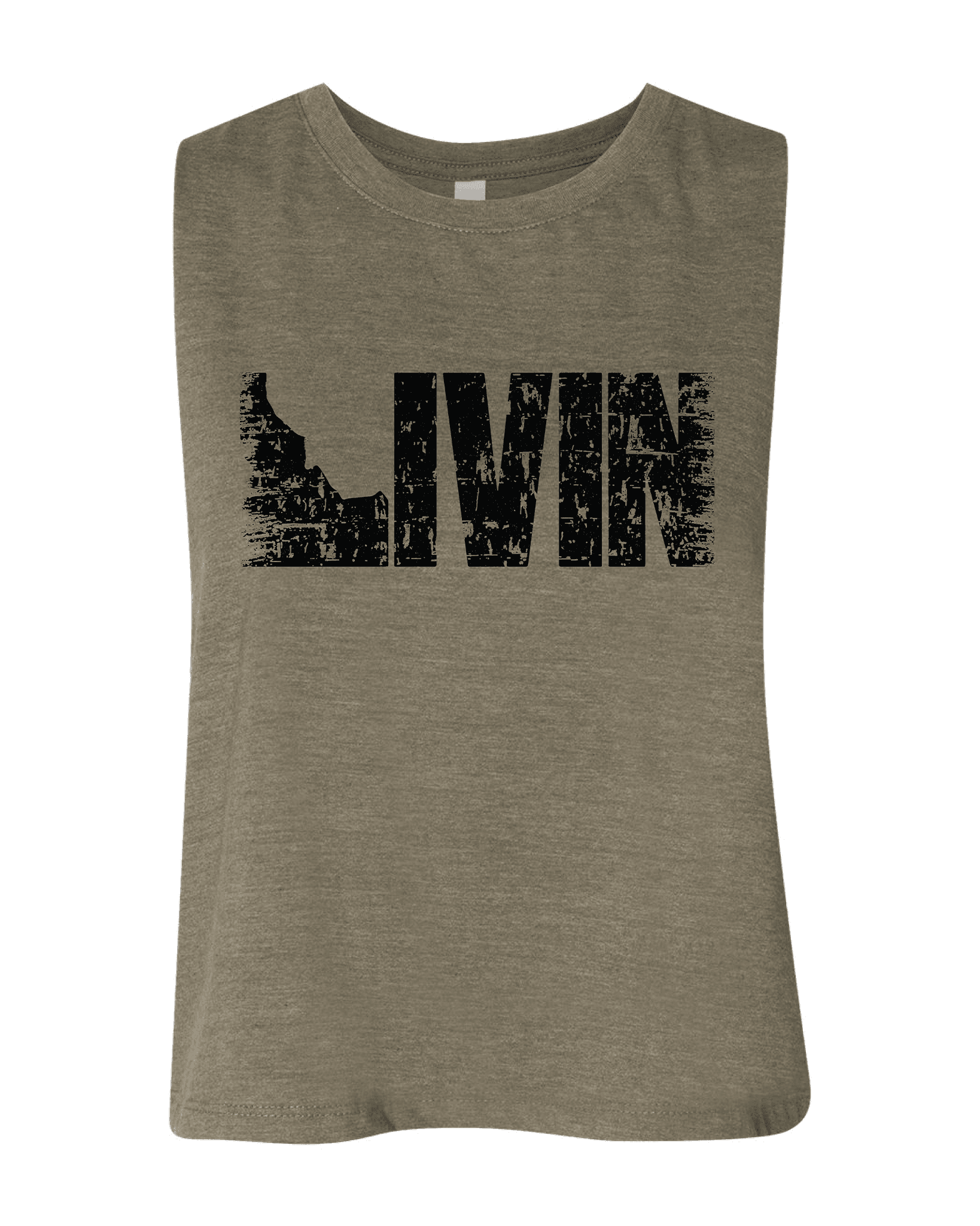 Women's OG cropped muscle tank - Idaho Livin