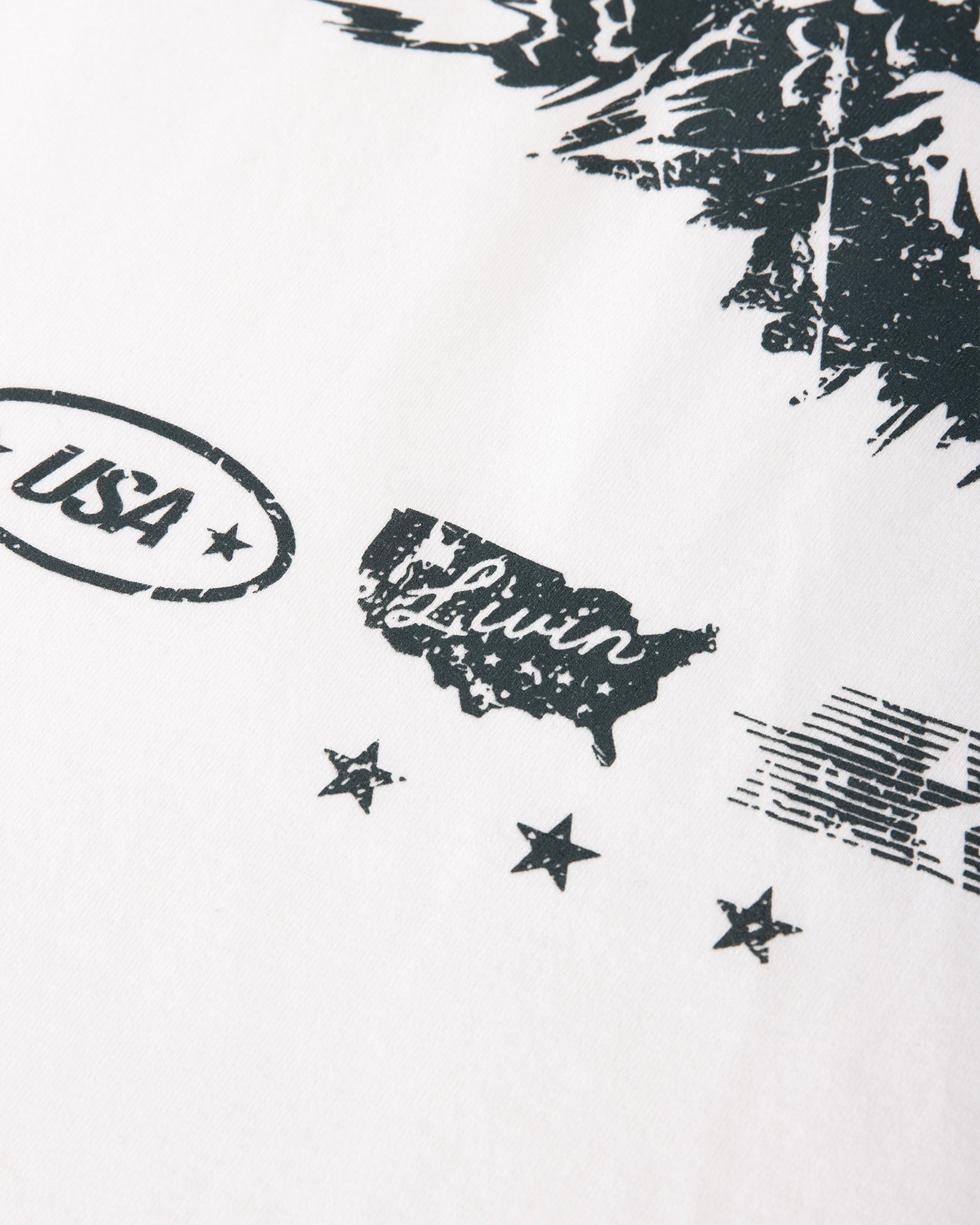 Eagle Heavyweight Washed Graphic Tee | White