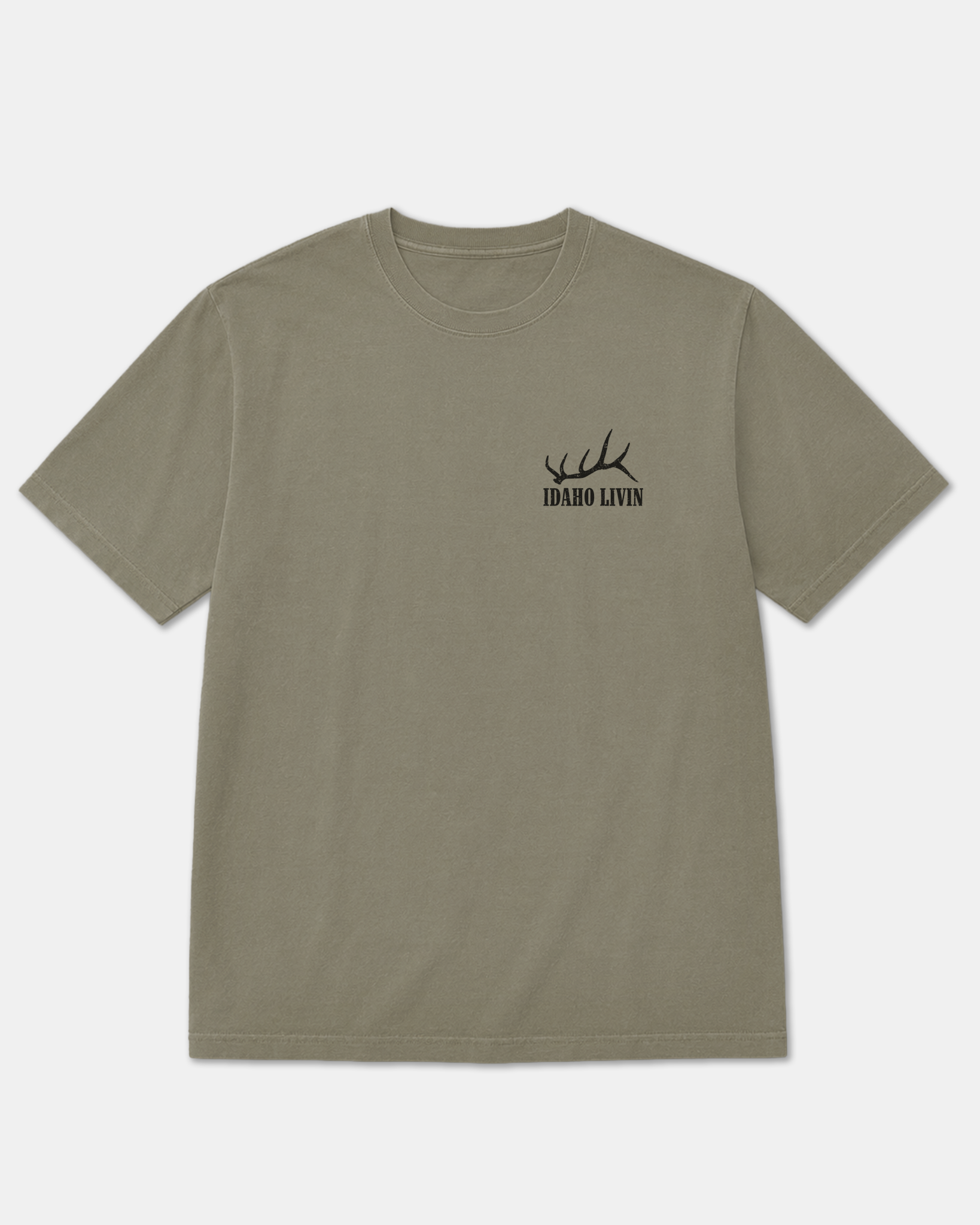 Elk Heavyweight Washed Graphic Tee | Washed Olive