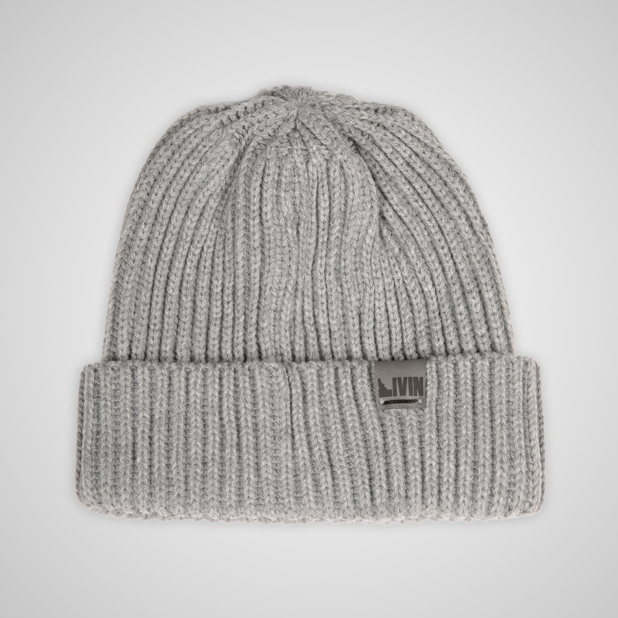 Unisex Livin Ribbed Beanie | Stone