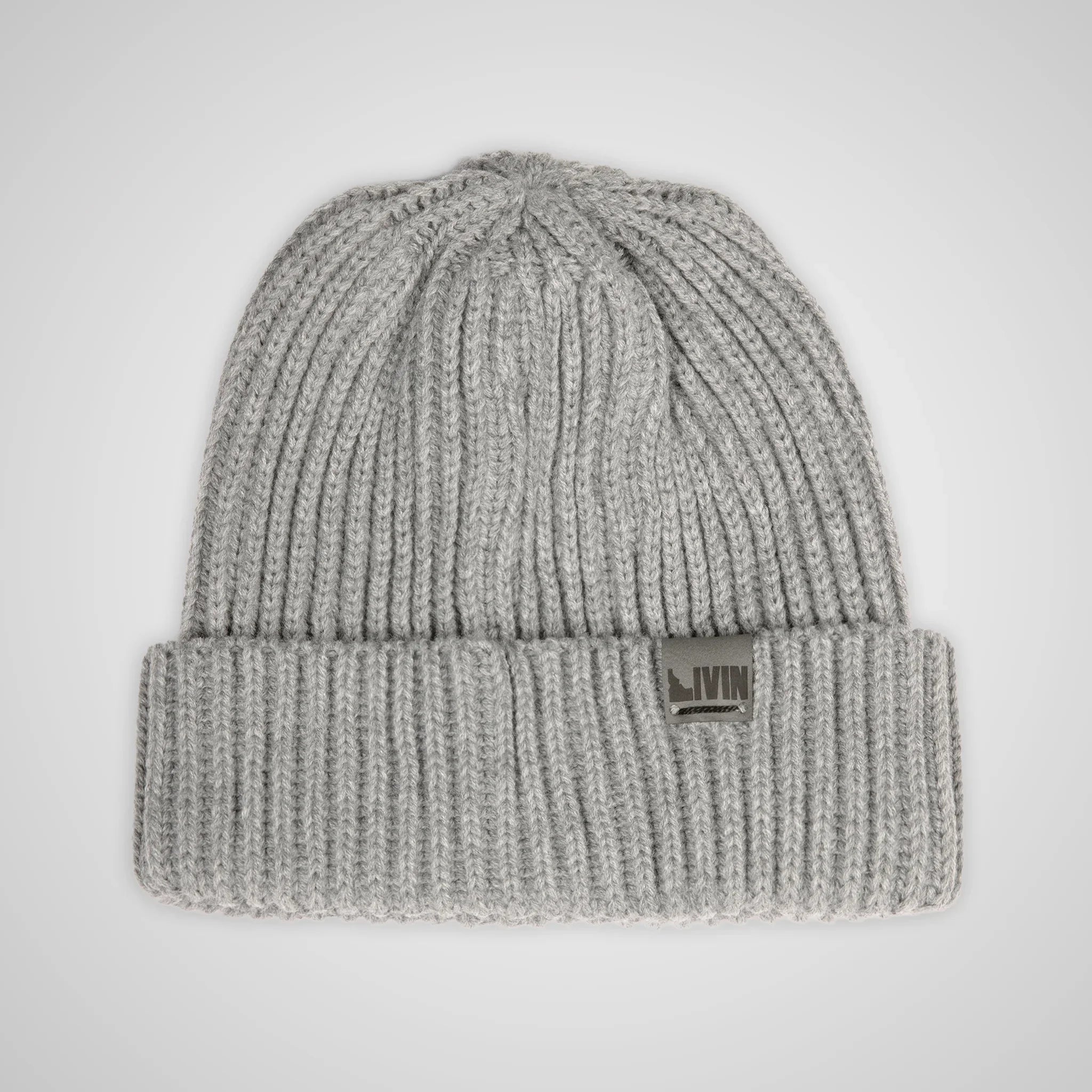 Unisex Livin Ribbed Beanie | Stone