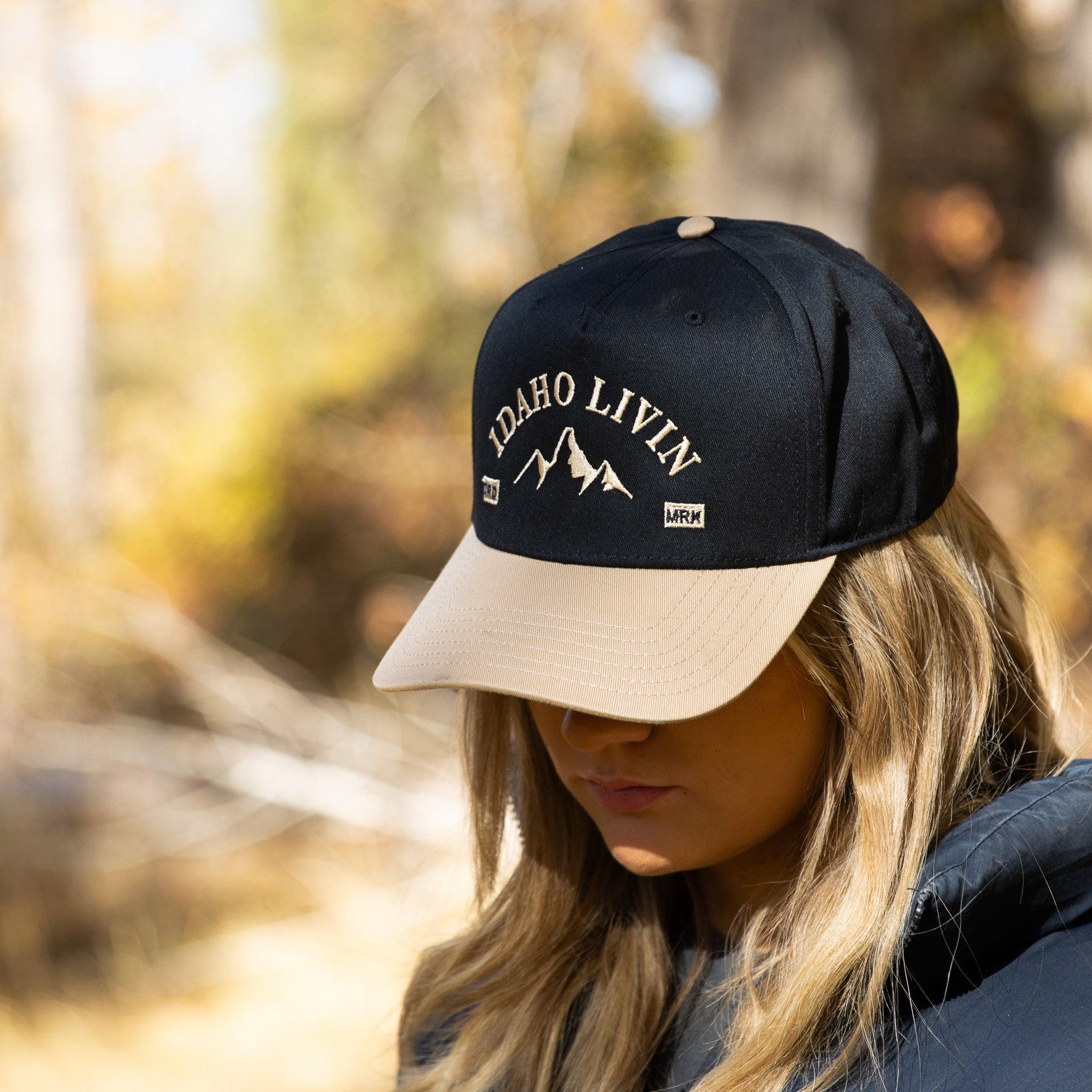 Mountain Peak Retro Hat - Black/Khaki