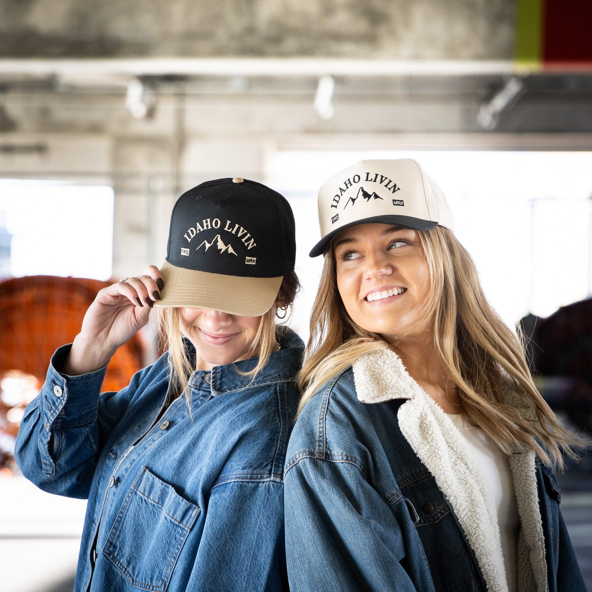Mountain Peak Retro Hat - Beige/Black