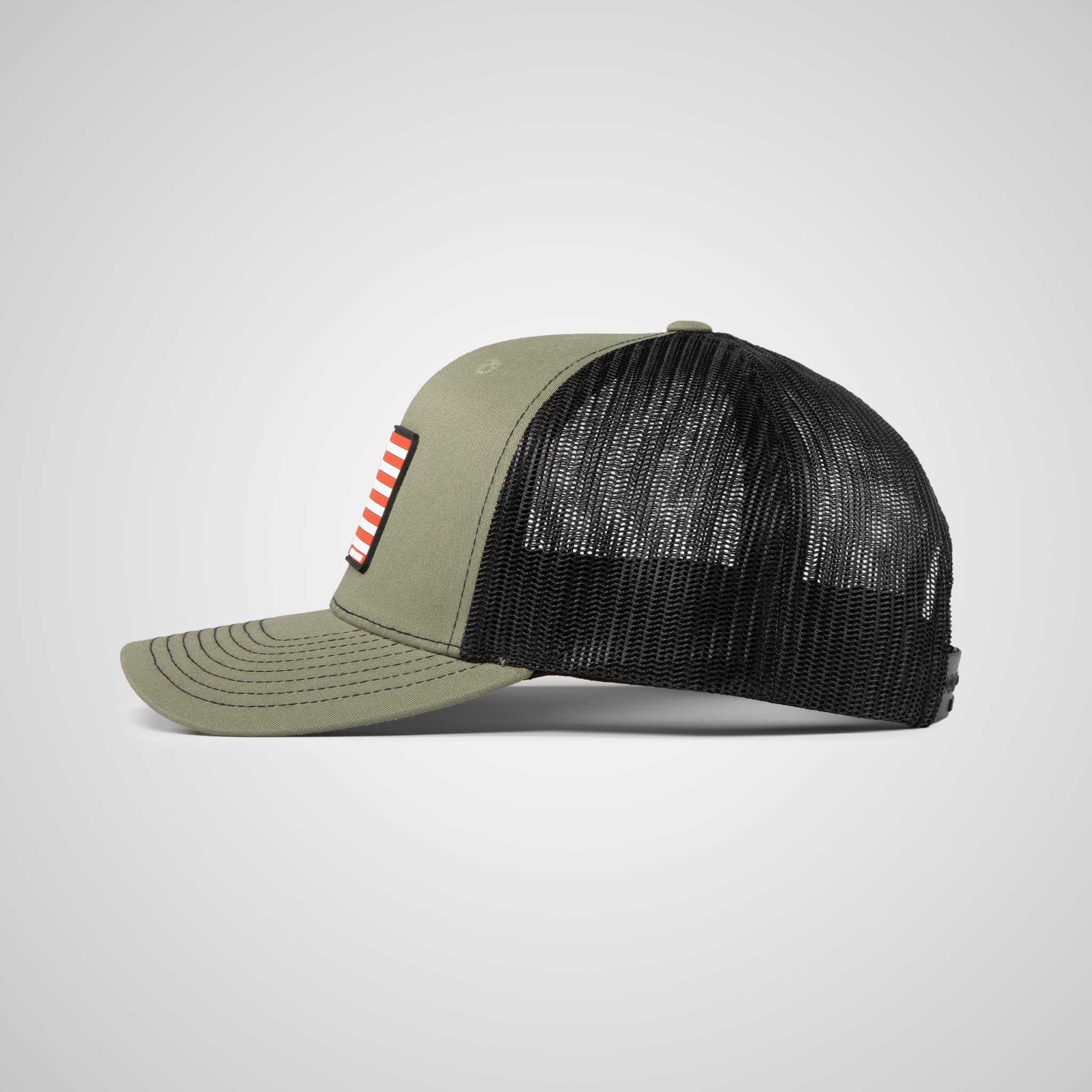 American Flag Patch Trucker Hat | Loden/Black