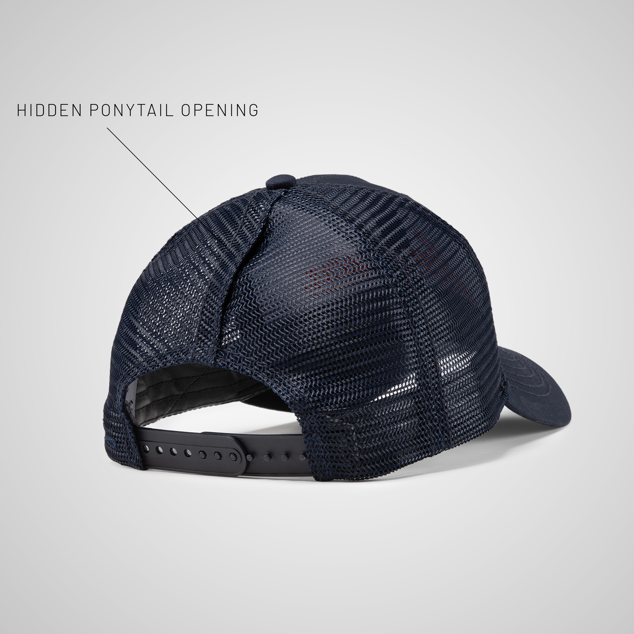 Structured America Ponytail Hat - Navy