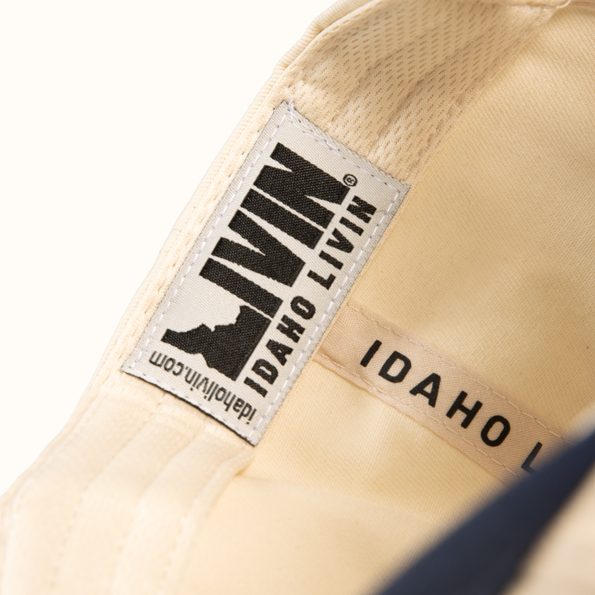 Upside Down Retro Hat - Beige/Navy