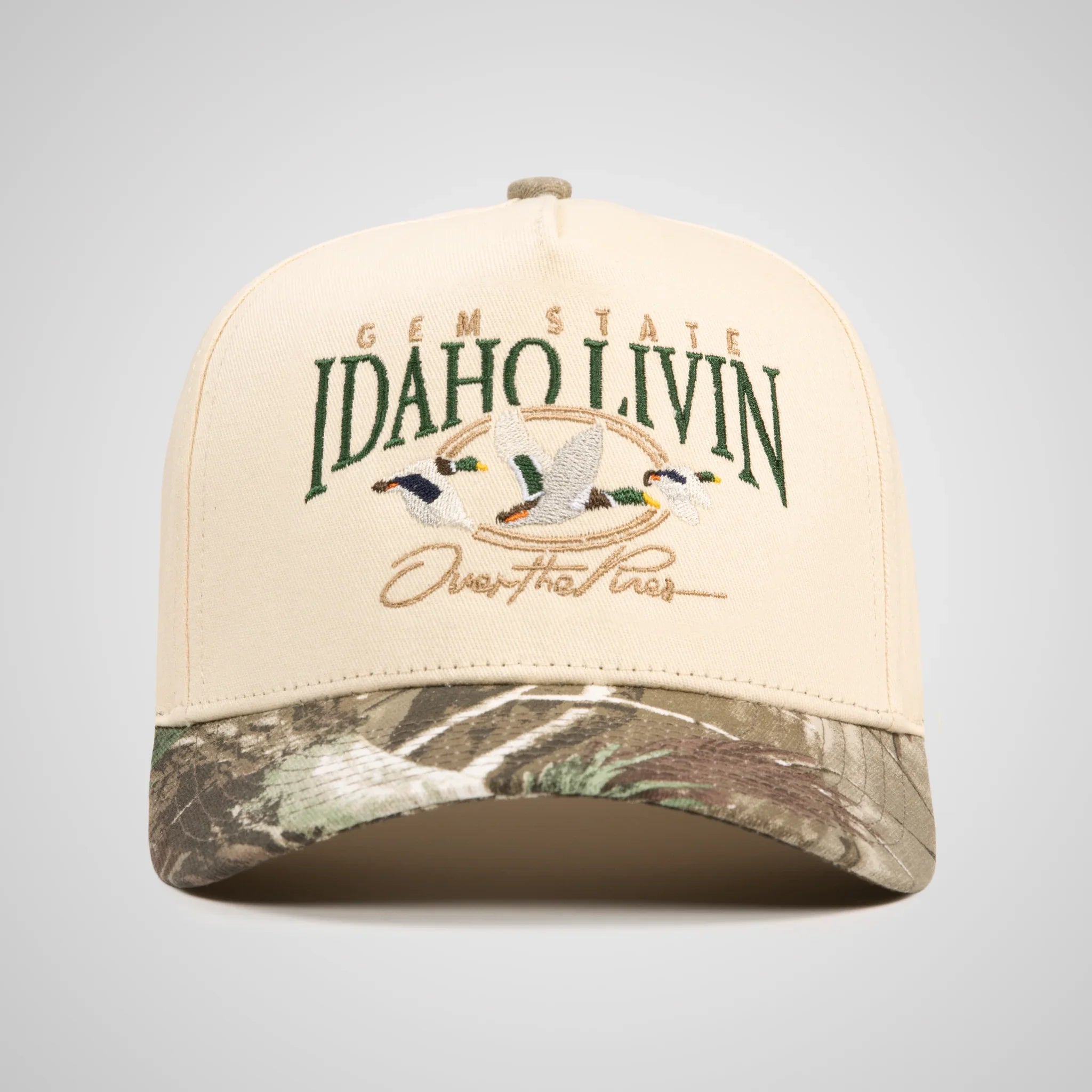 Over The Pines Retro Hat | Beige/Camo