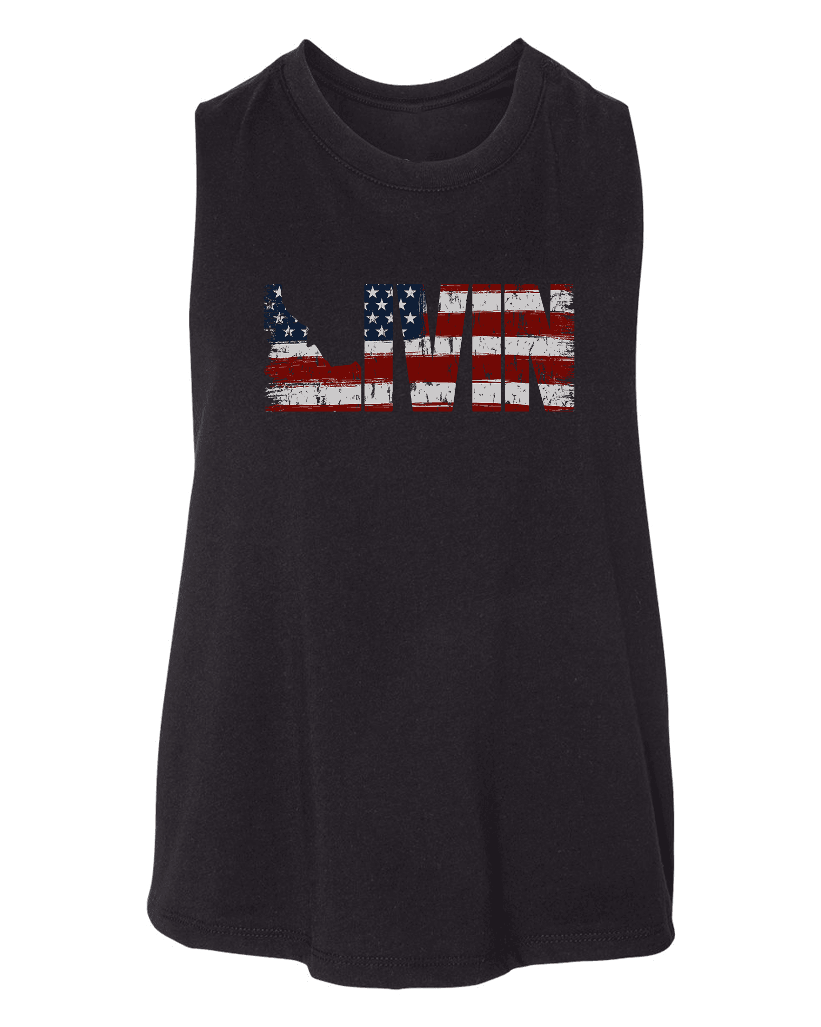 Women's Patriot Muscle Tank - Idaho Livin