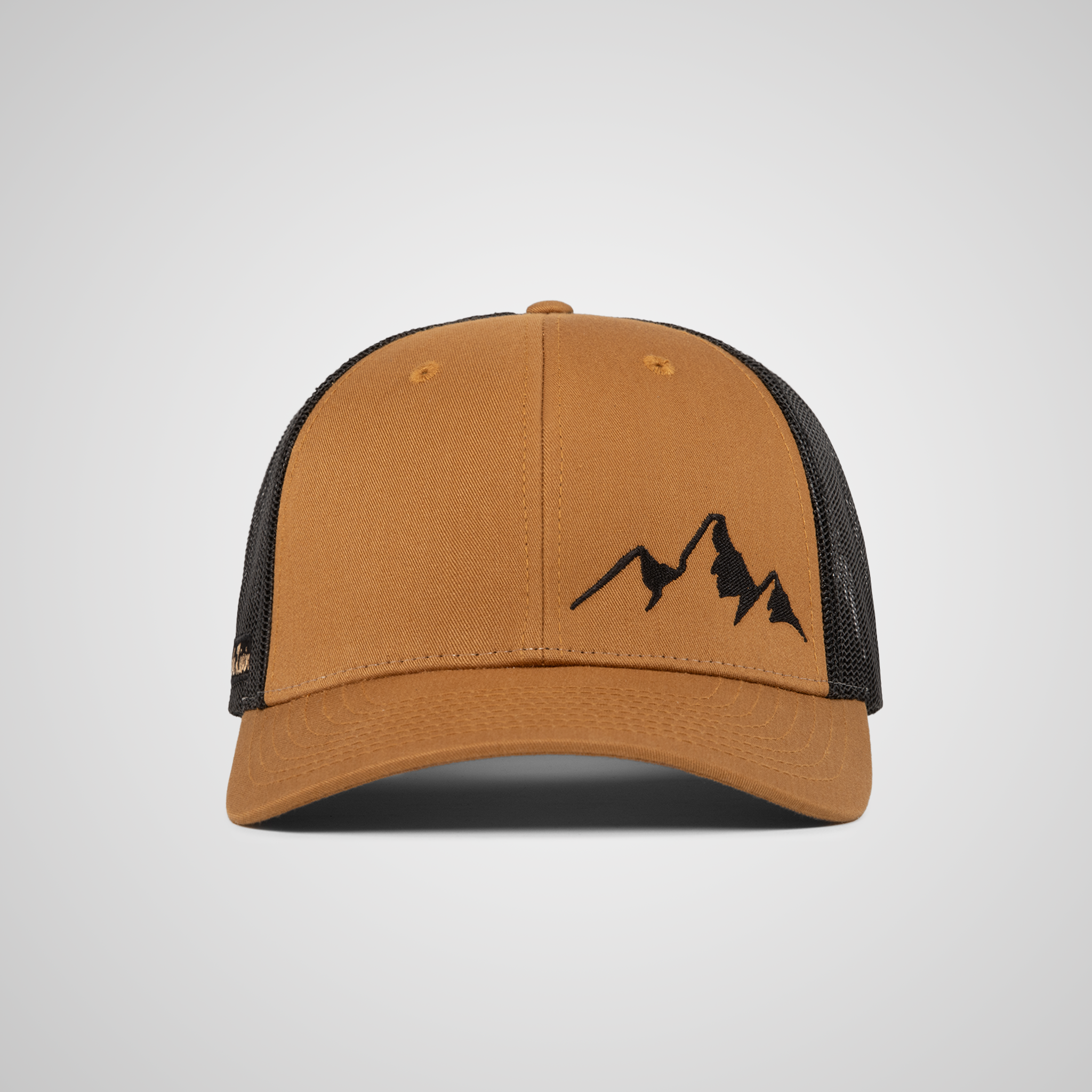 Low Profile Peak Trucker Hat | Carmel/Black