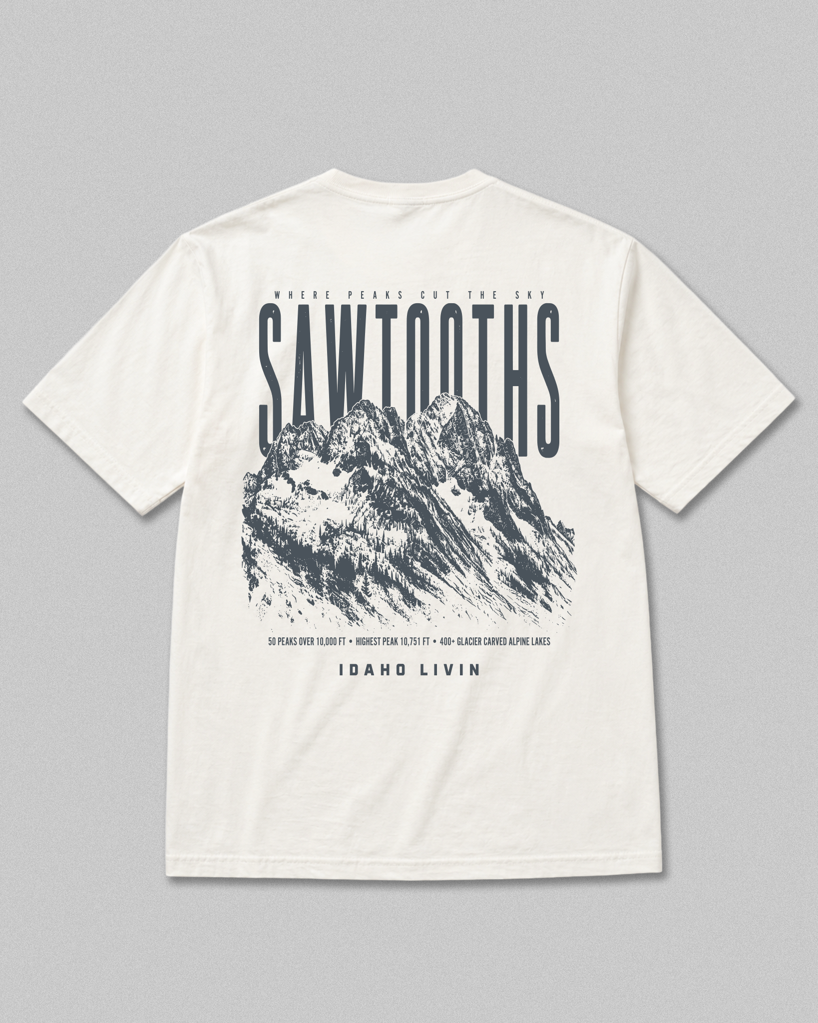 Sawtooth Heavyweight Washed Graphic Tee - Vintage White