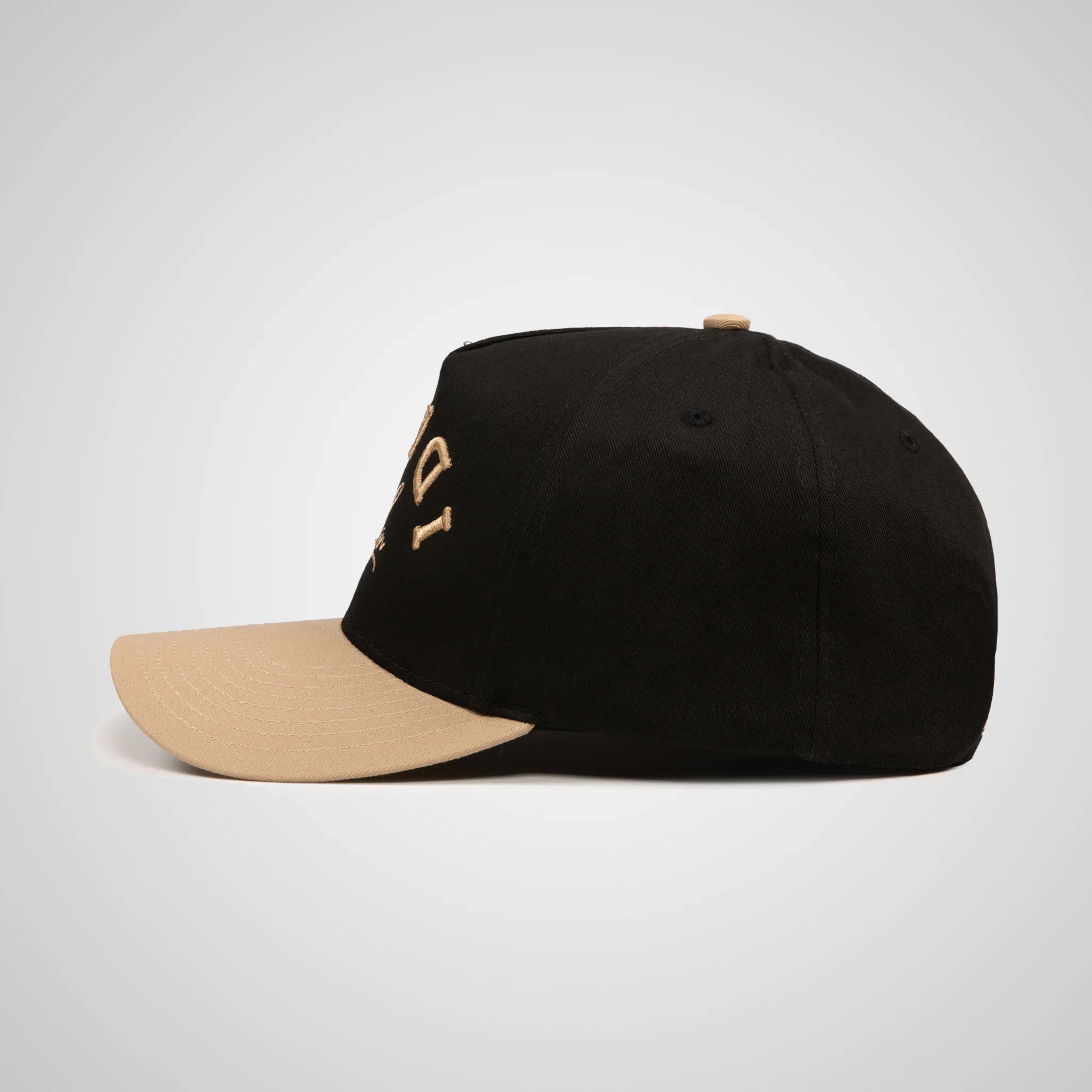 Upside Down Retro Hat - Black/Khaki