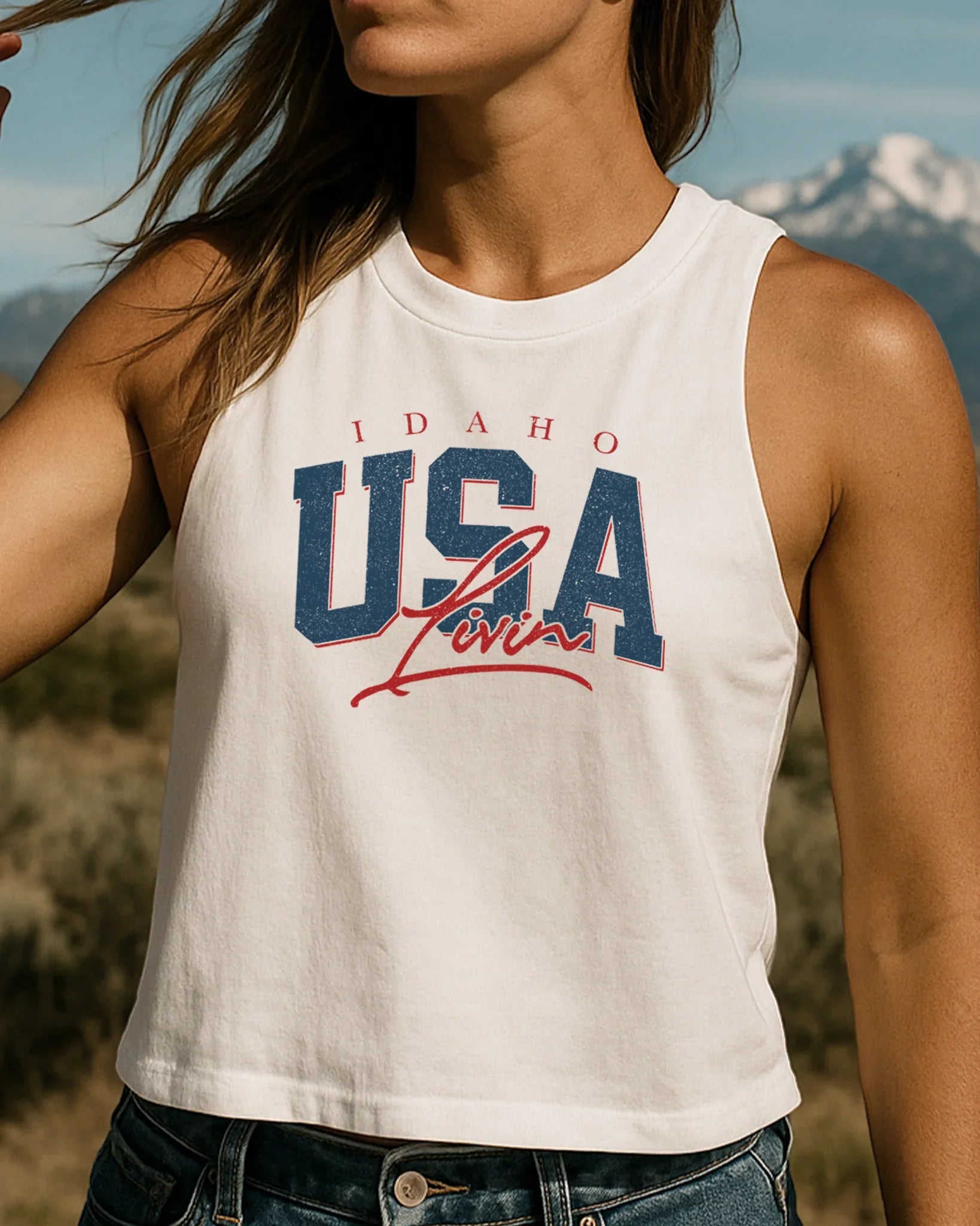 Women's USA Muscle Tank Top