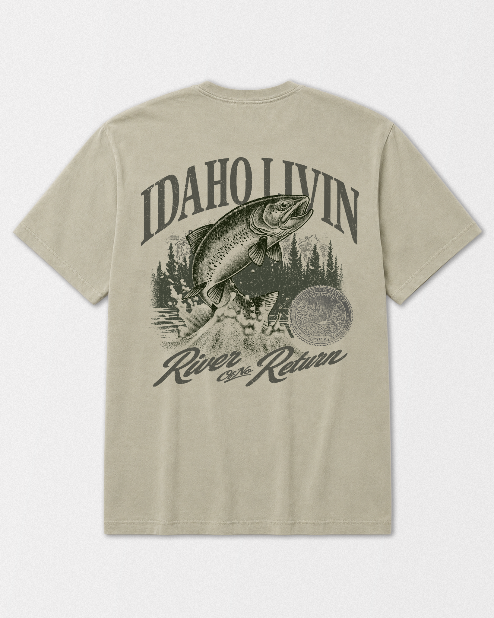 Fish Heavyweight Washed Graphic Tee | Washed Thyme