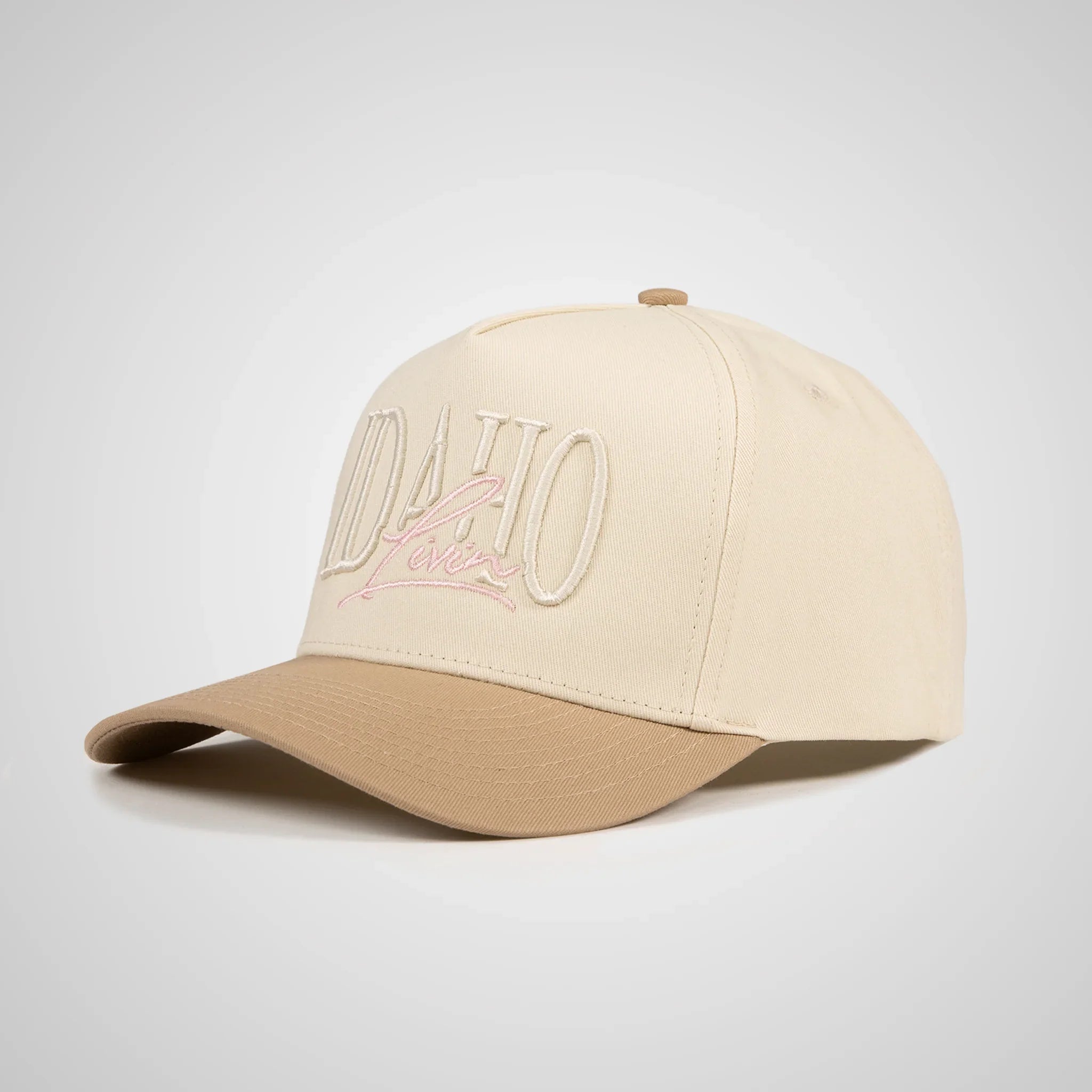 Idaho Script Retro - Khaki/Pink