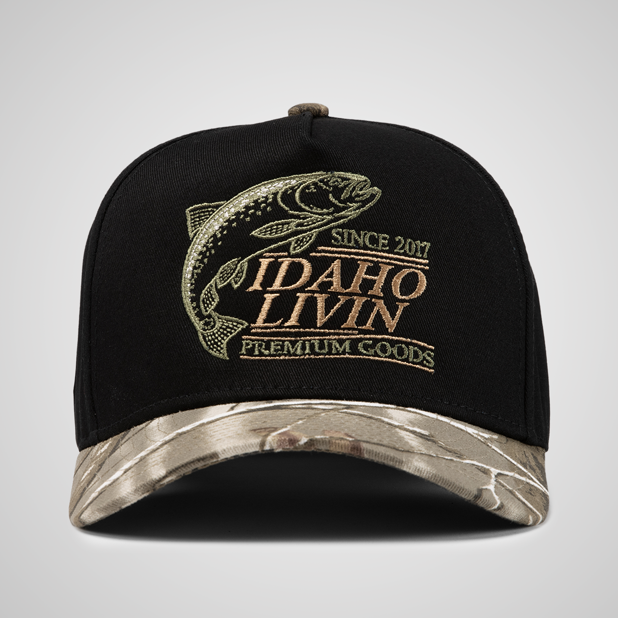 Fish Retro Hat | Black/Camo