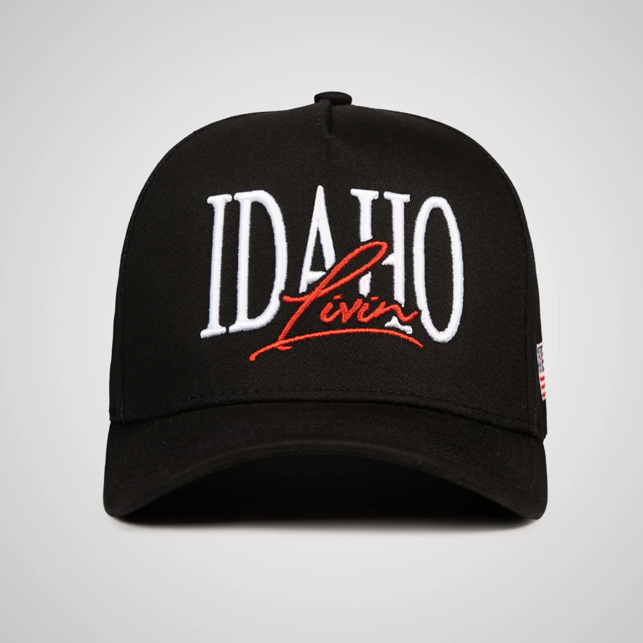 Idaho Script Flag Retro Hat - Black