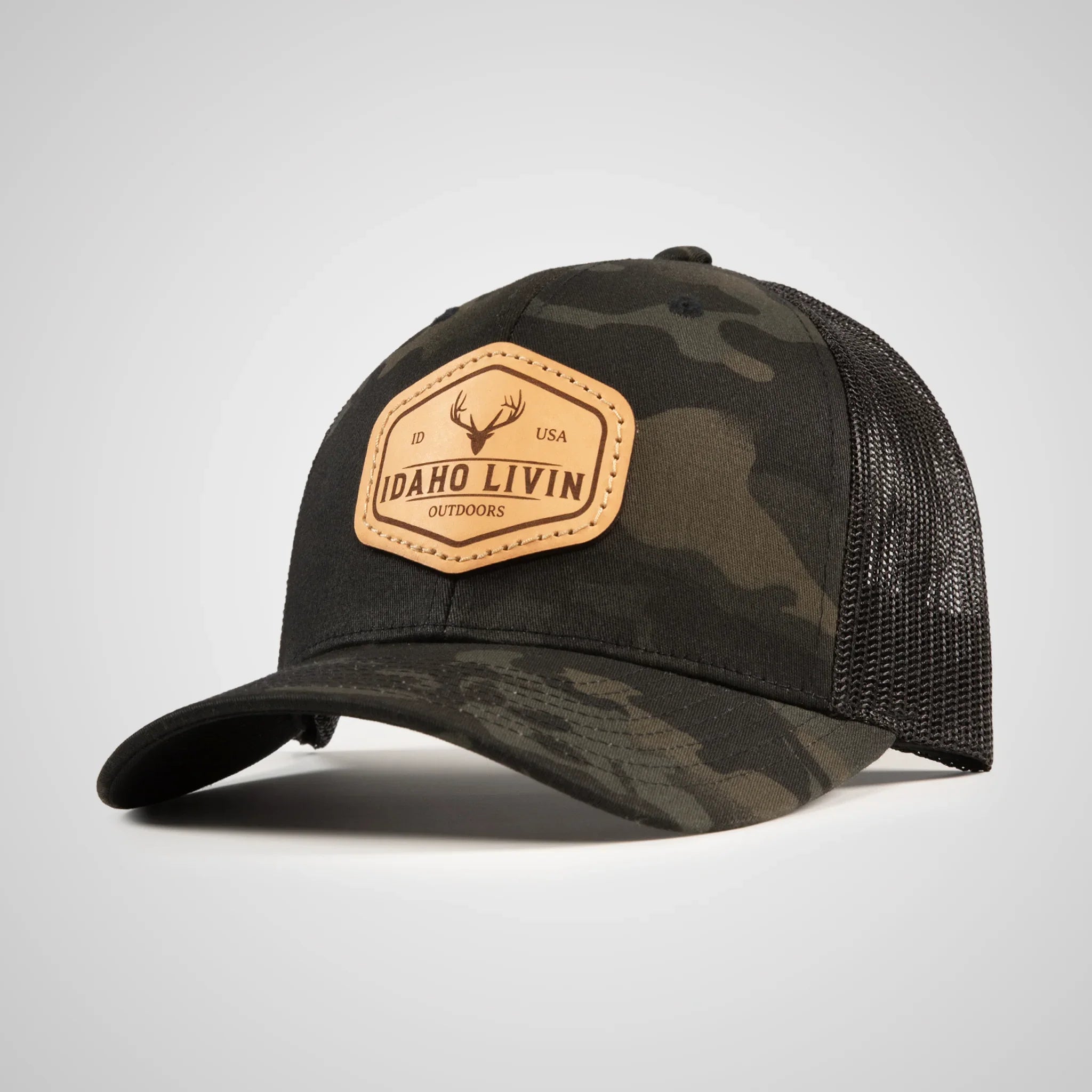 Camo Elk Patch Trucker Hat