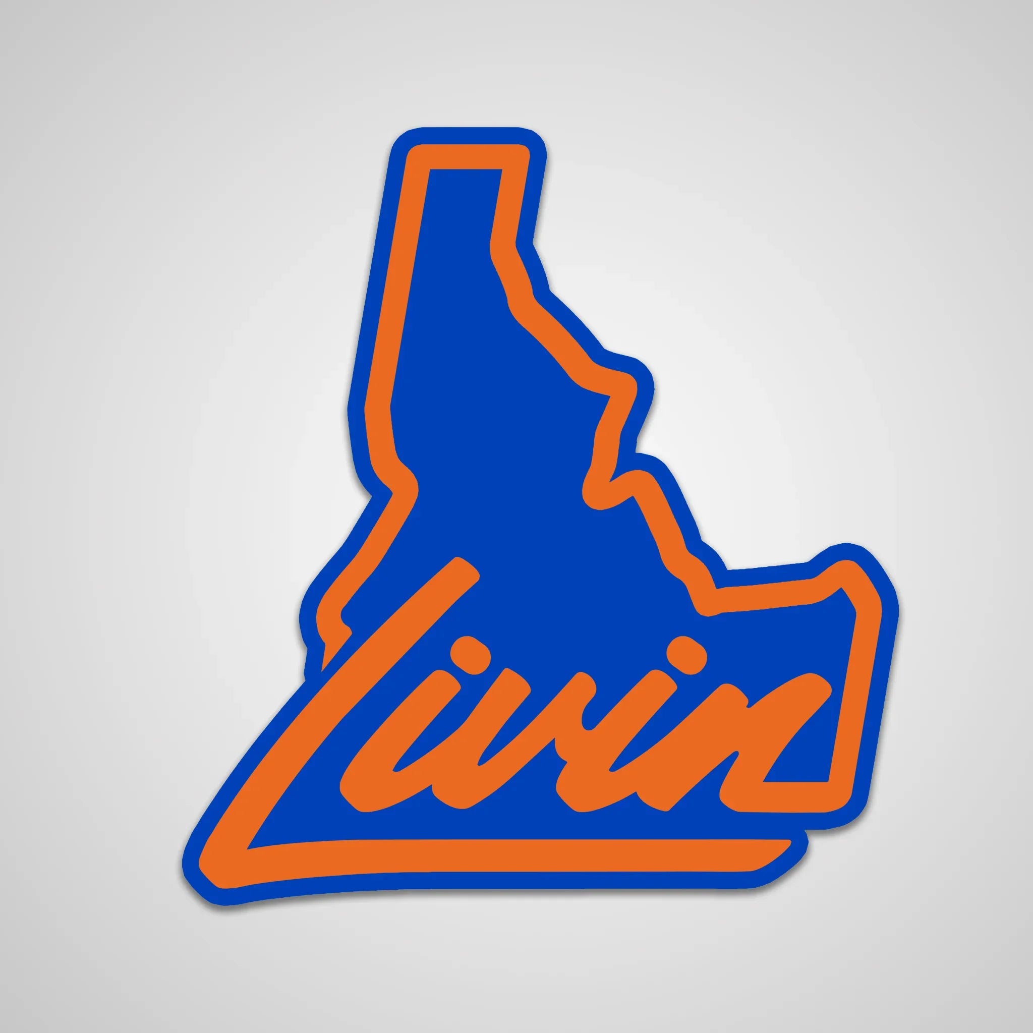 Blue & Orange Branded Sticker