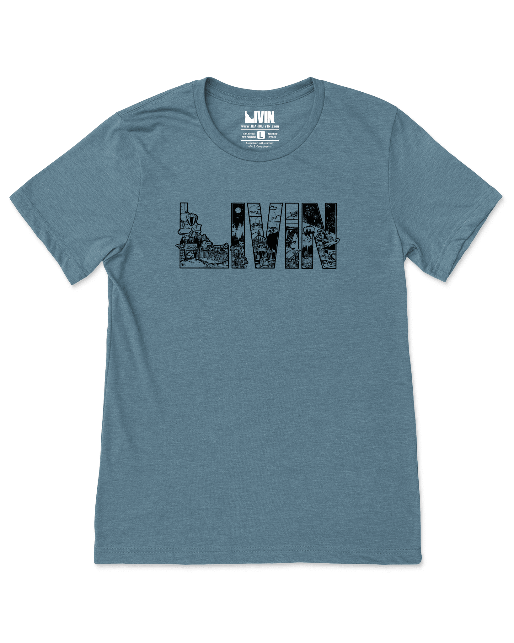 Unisex Collage T-Shirt-Slate - Idaho Livin