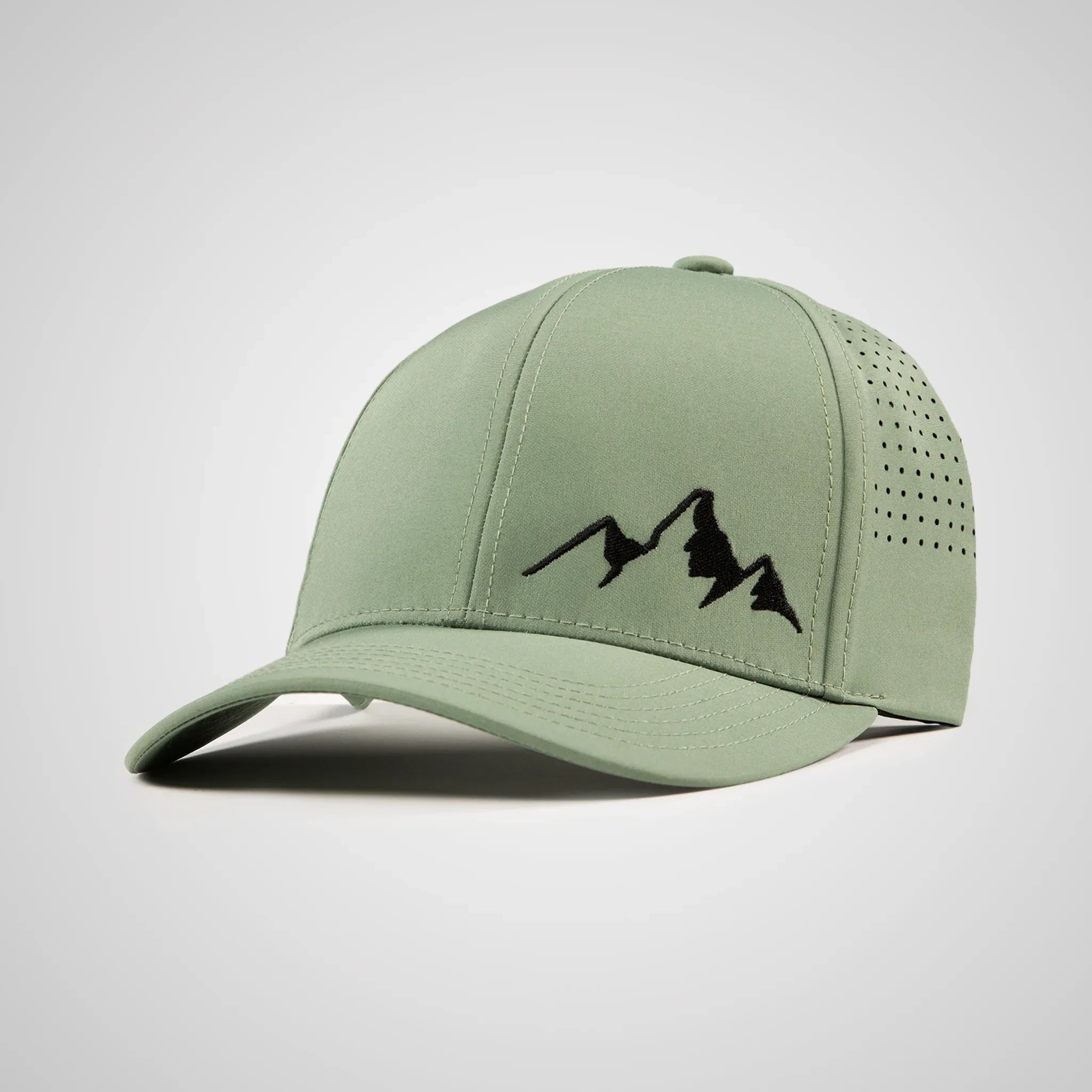 Mountain Peak Perforated Hat - Loden
