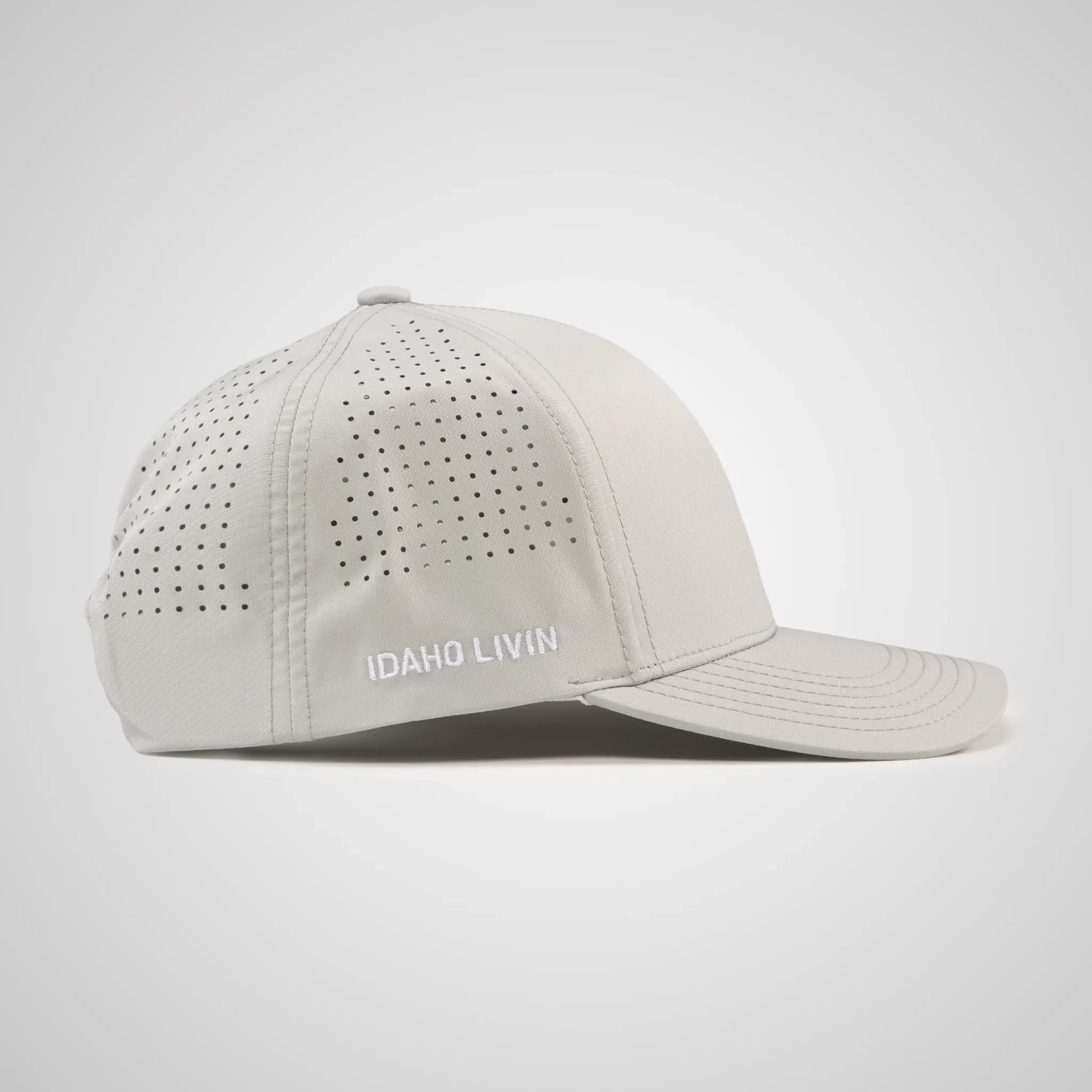 Perforated Peak Hat - Grey
