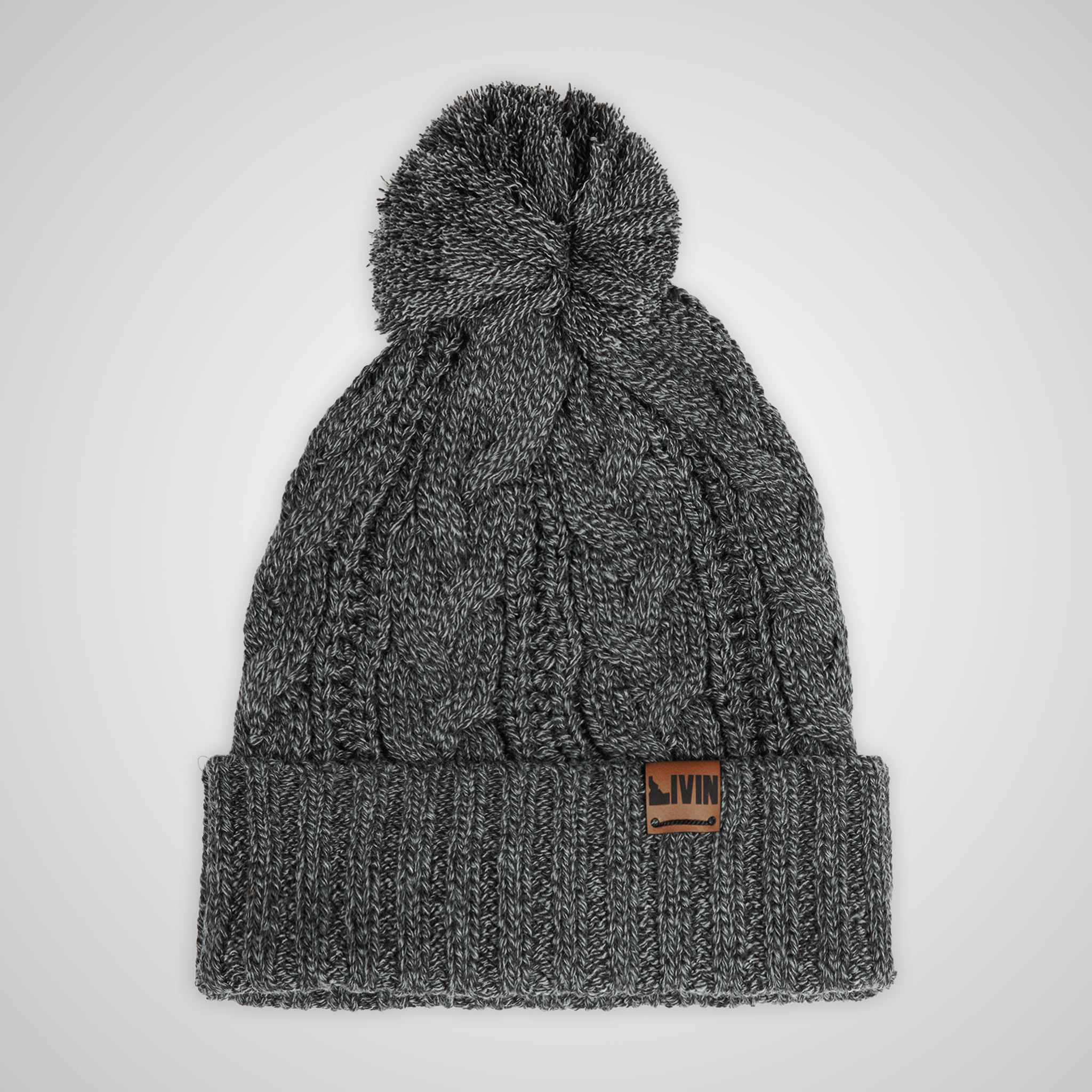 Women's Livin Pom Pom Beanie | Black Heather