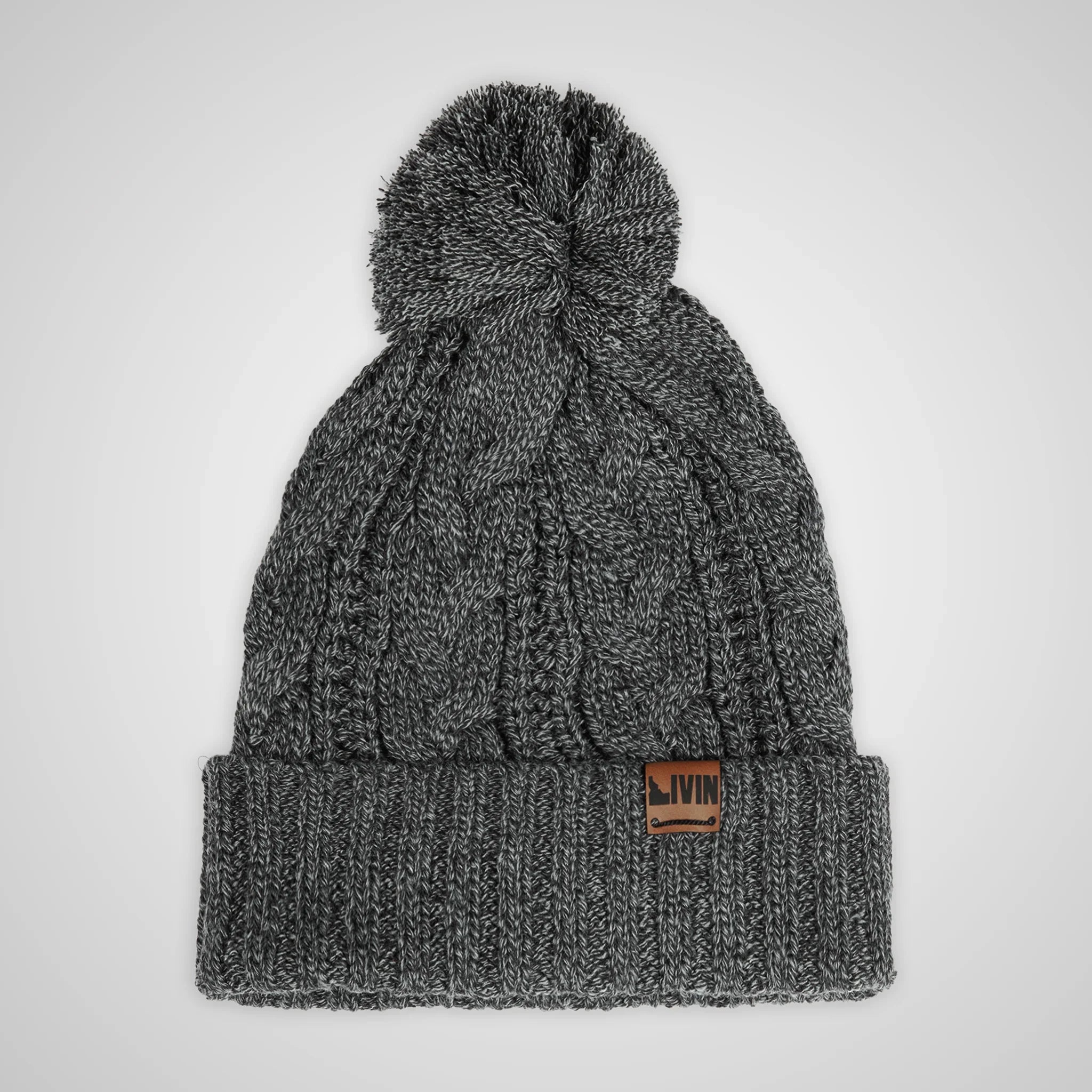 Women's Livin Pom Pom Beanie | Black Heather