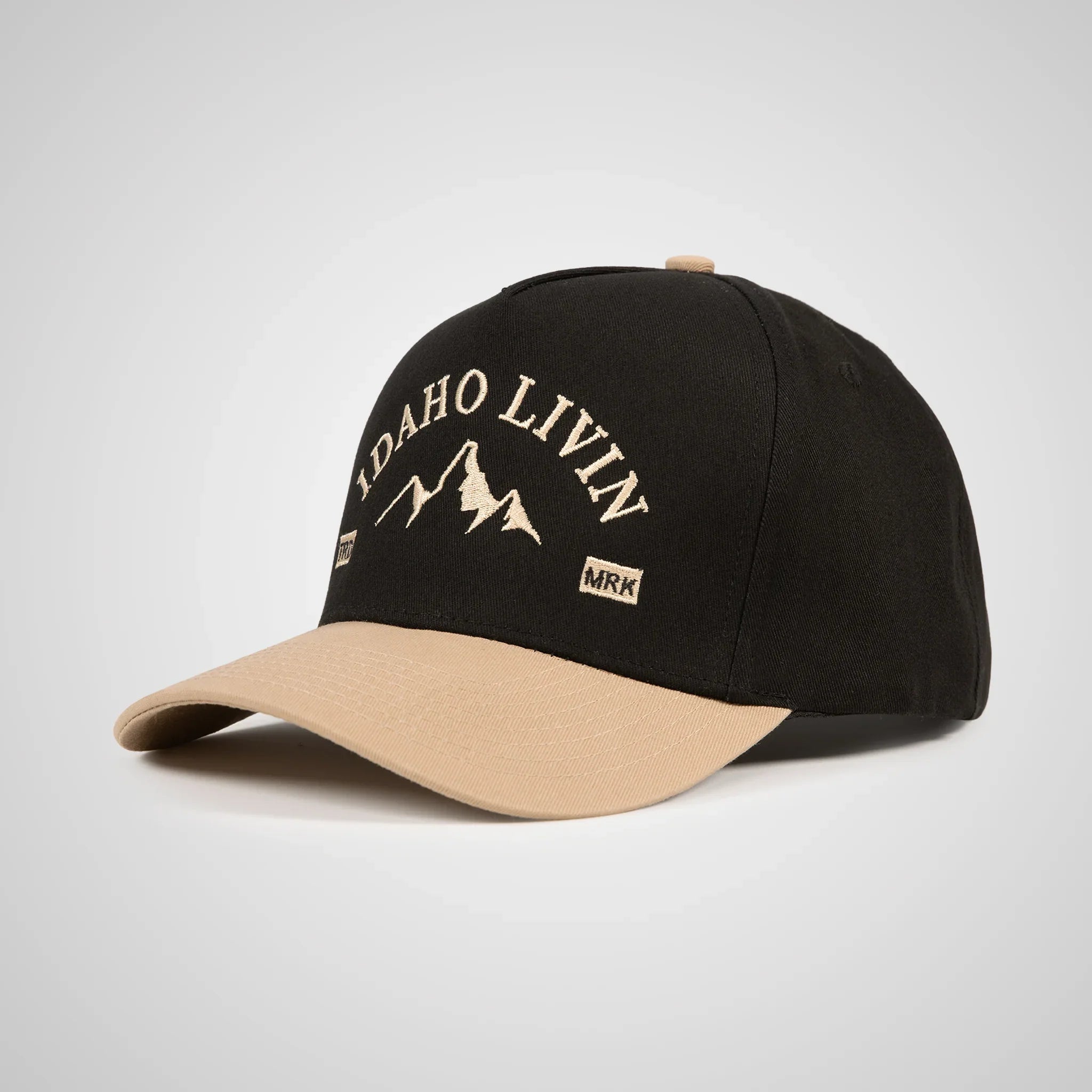 Mountain Peak Retro Hat - Black/Khaki