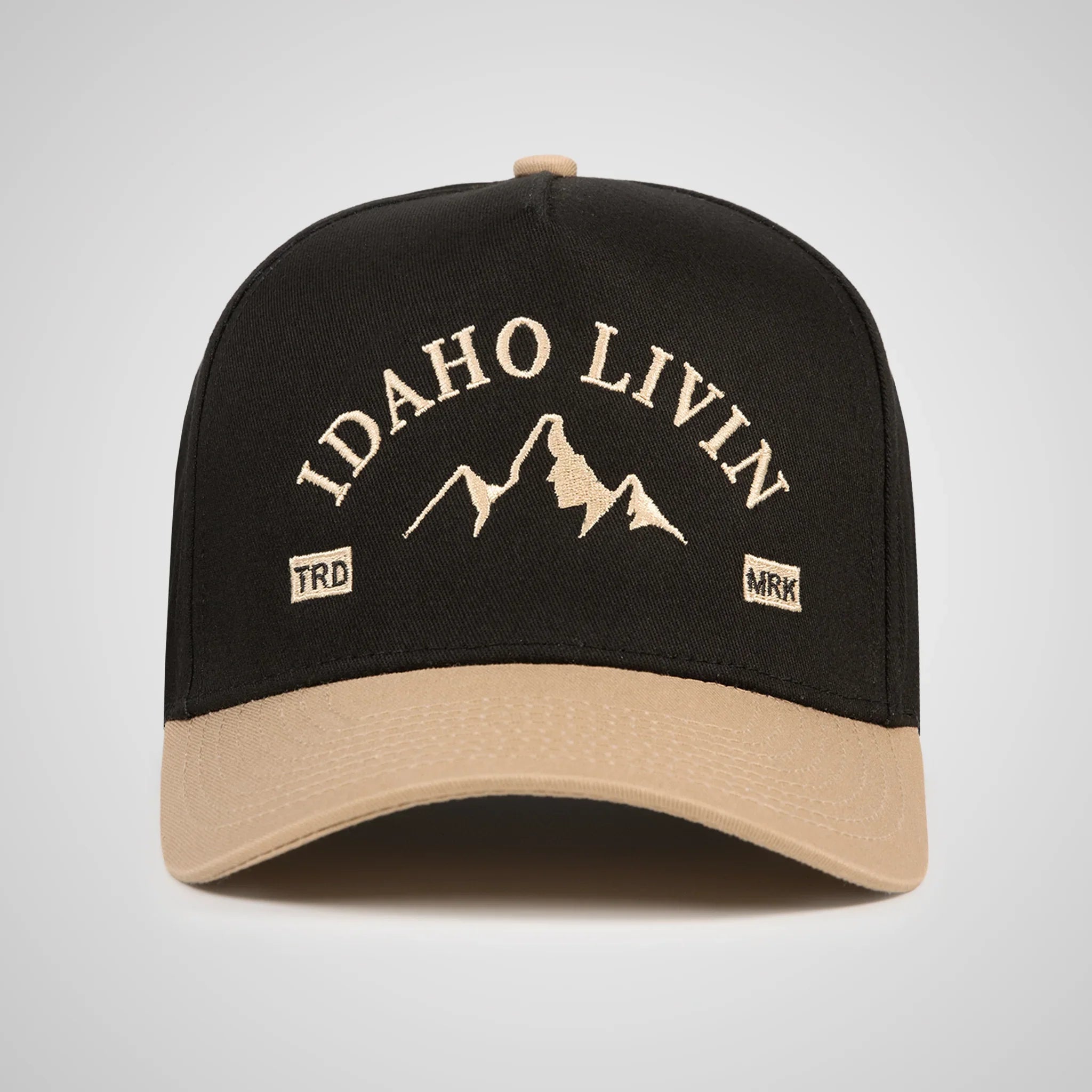 Mountain Peak Retro Hat - Black/Khaki
