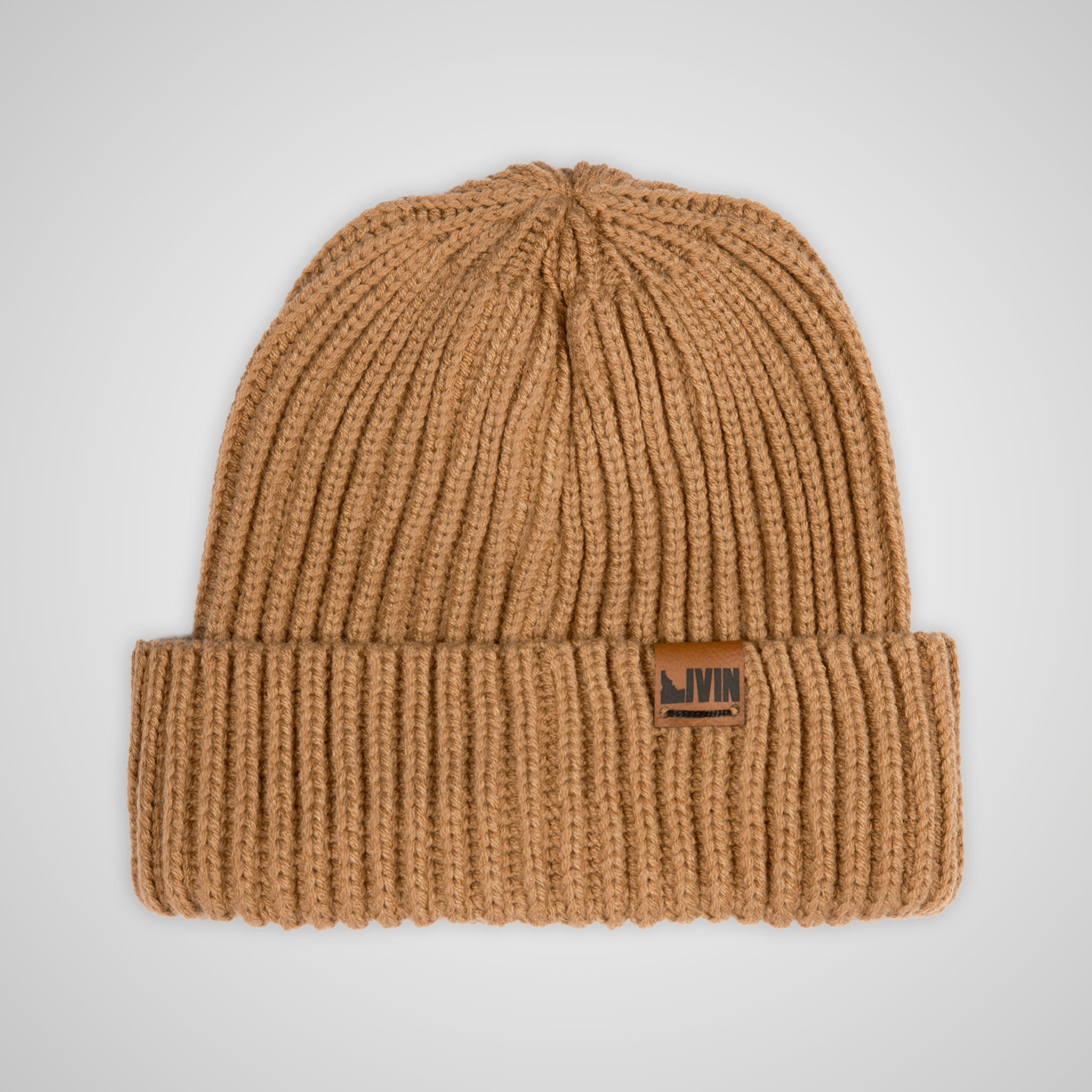 Unisex Livin Ribbed Beanie | Khaki