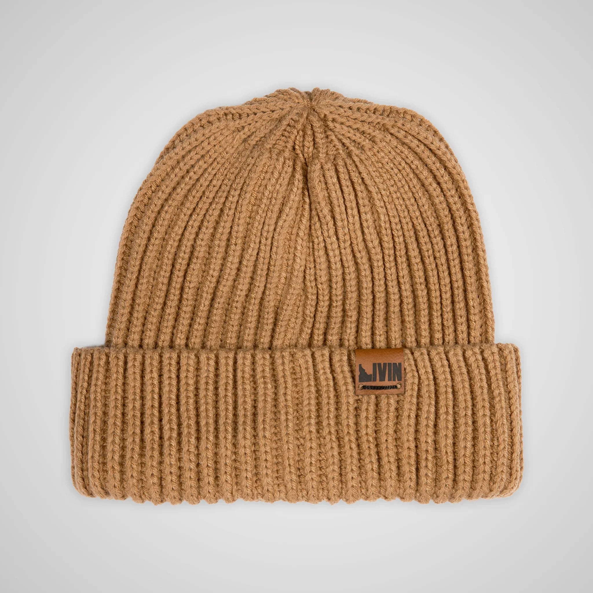 Unisex Livin Ribbed Beanie | Khaki
