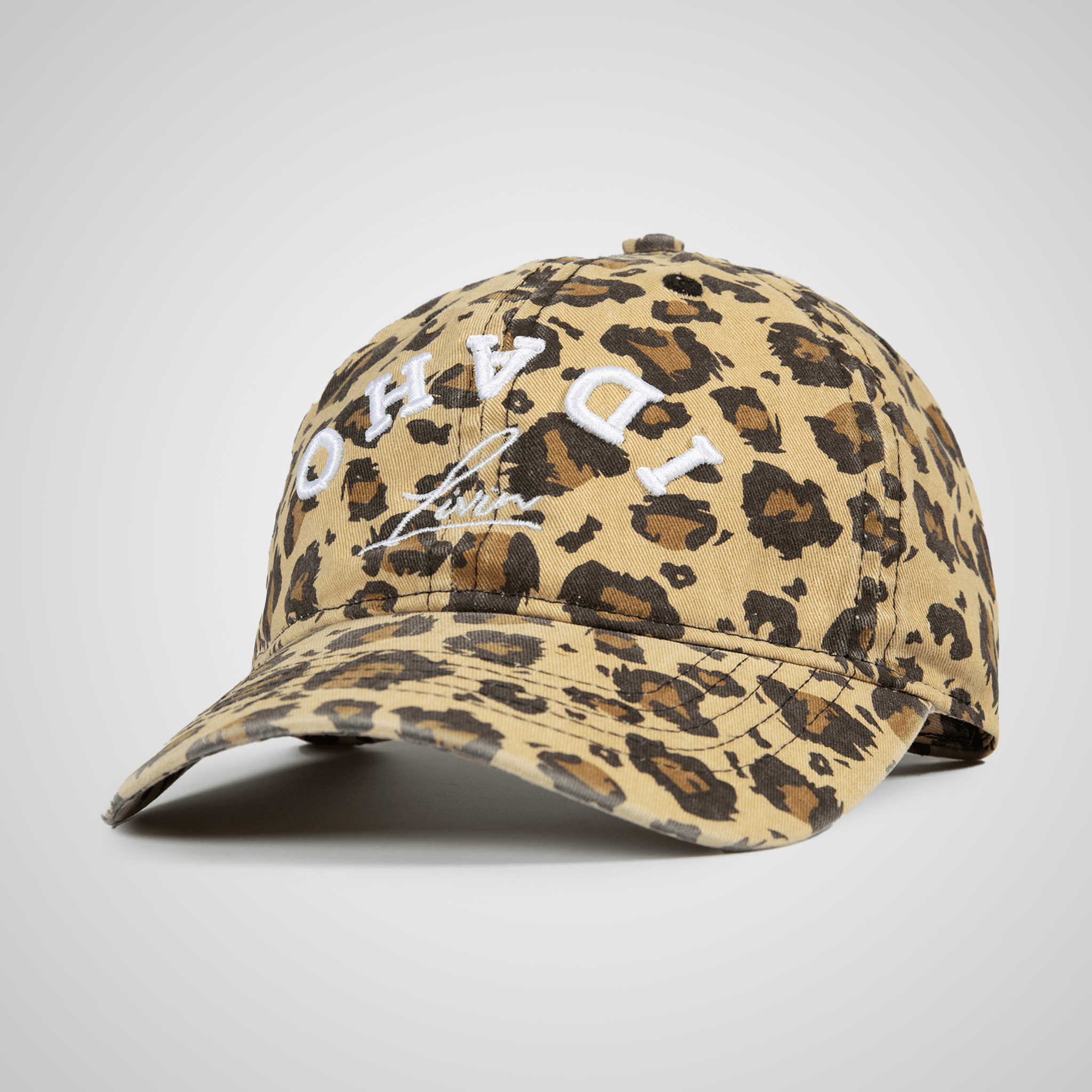 Upside Down Leopard Ponytail Cap