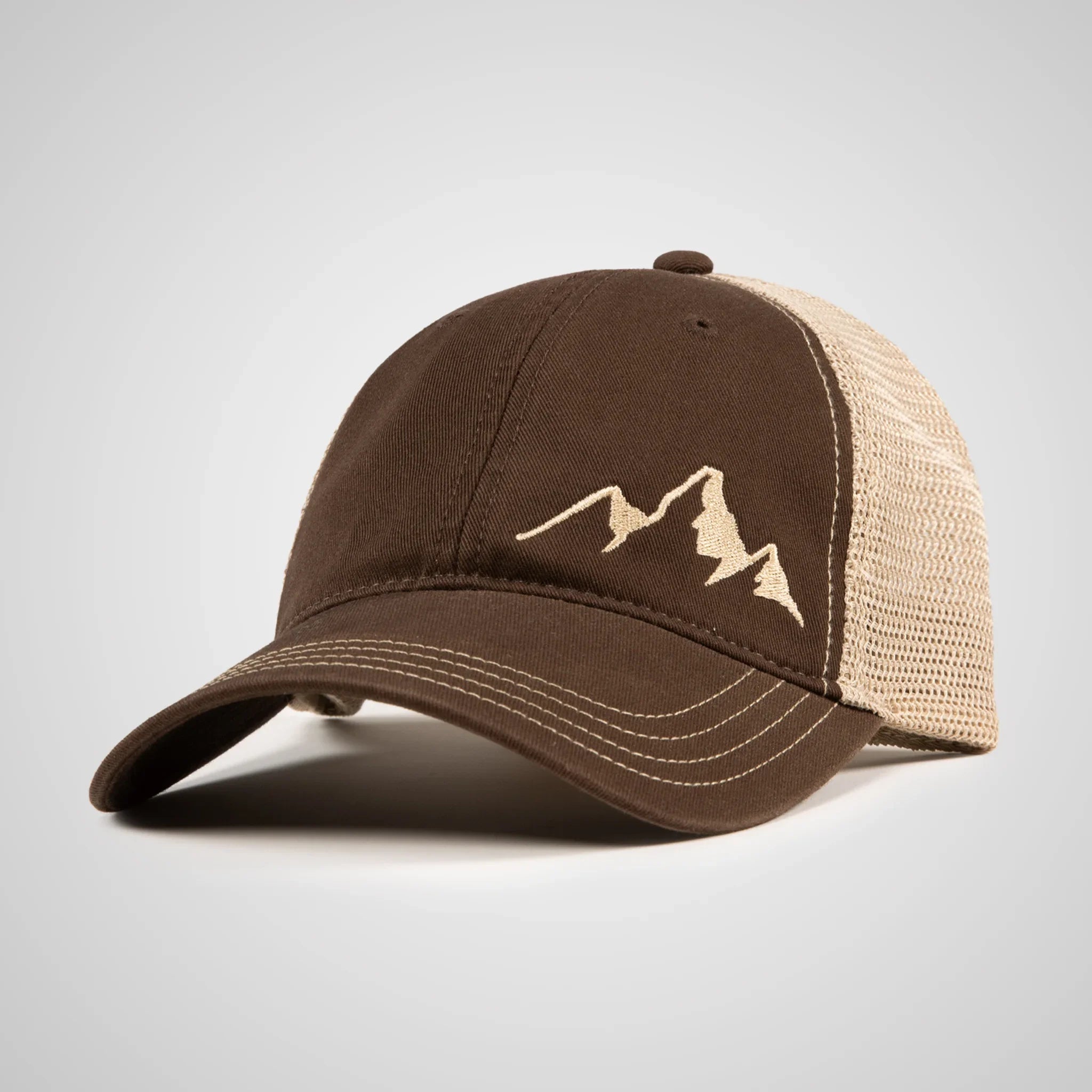 Peak Unstructured Hat - Brown/Khaki