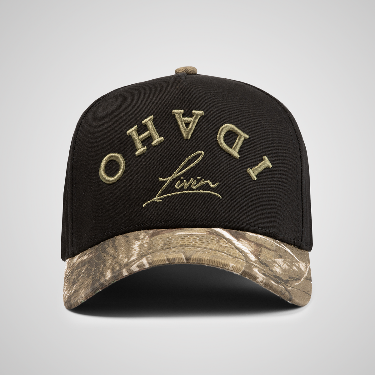 Upside Down Retro Hat | Black/Camo