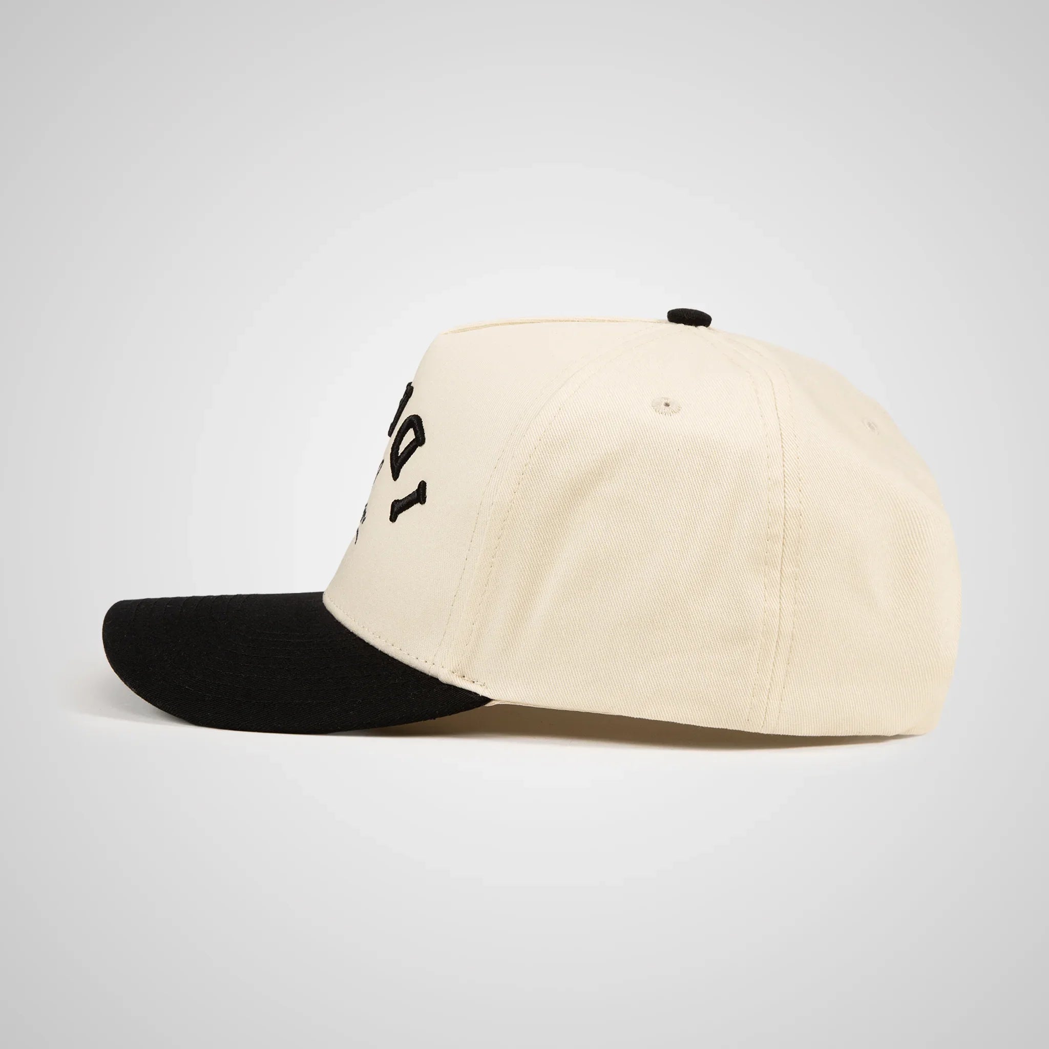 Upside Down Retro Hat - Beige/Black