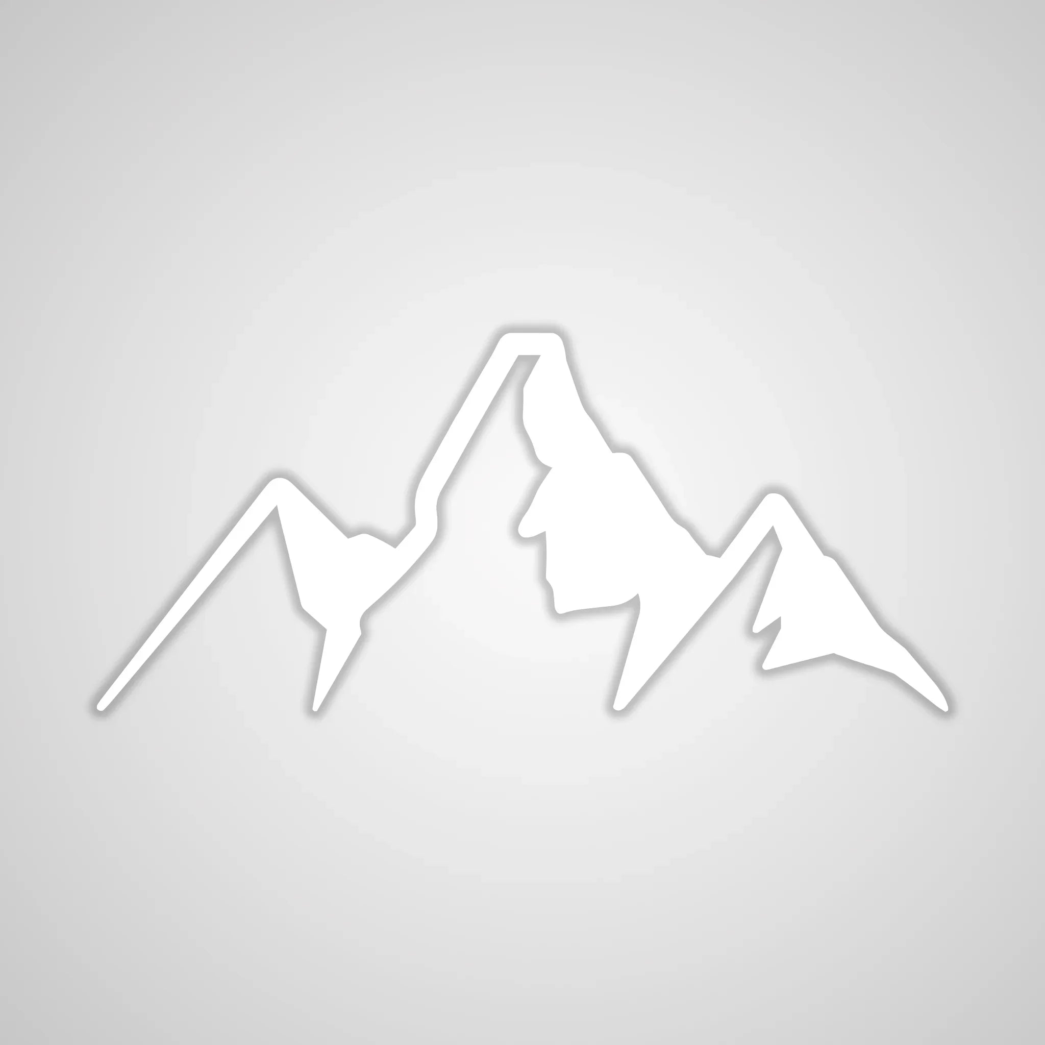 Mountain Peak Decal - White