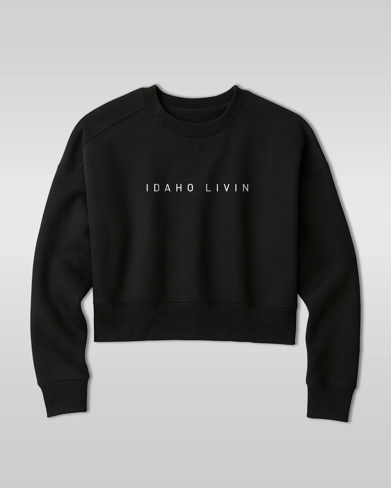 Womens Branded Cropped Crewneck