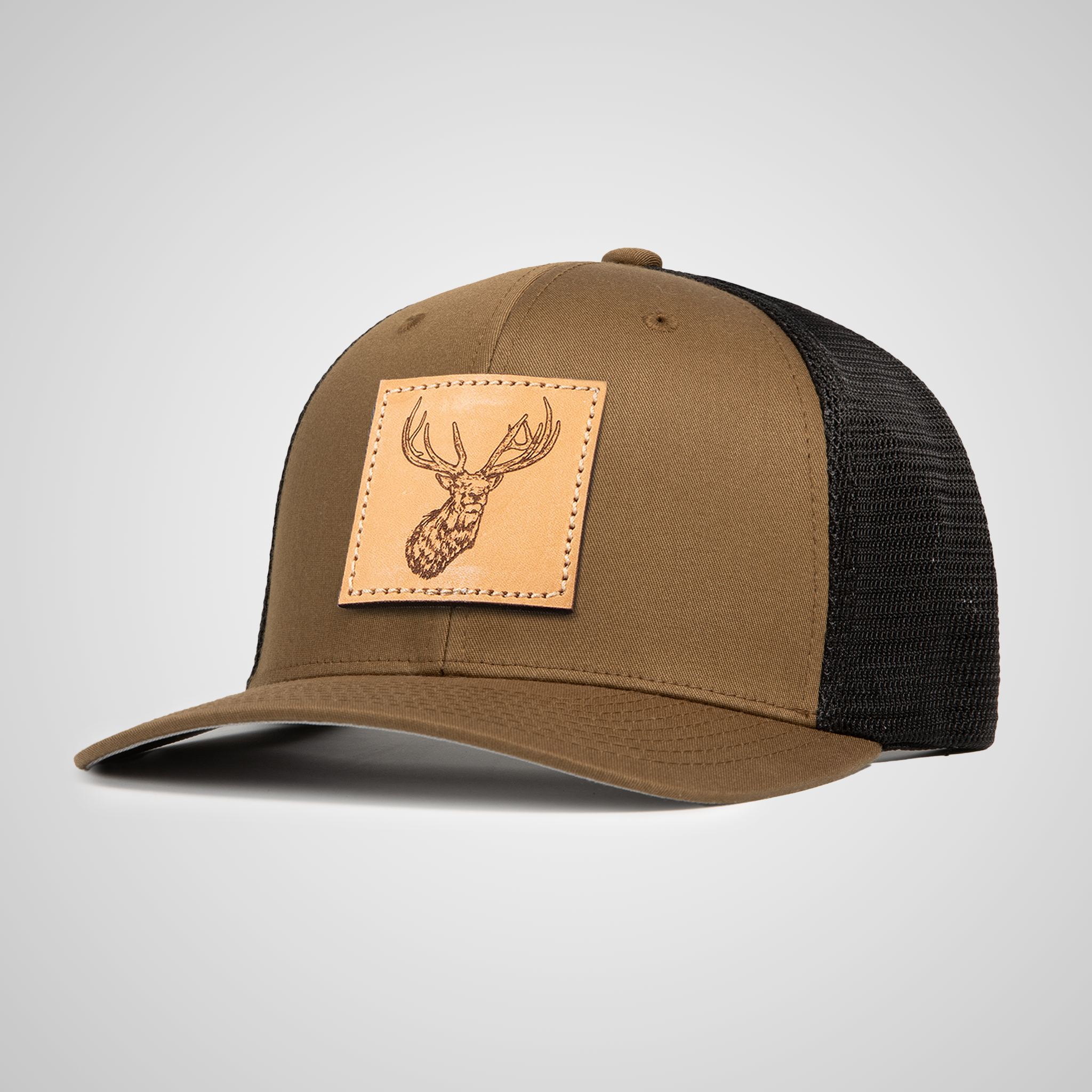 Elk Leather Patch Classic Trucker Hat