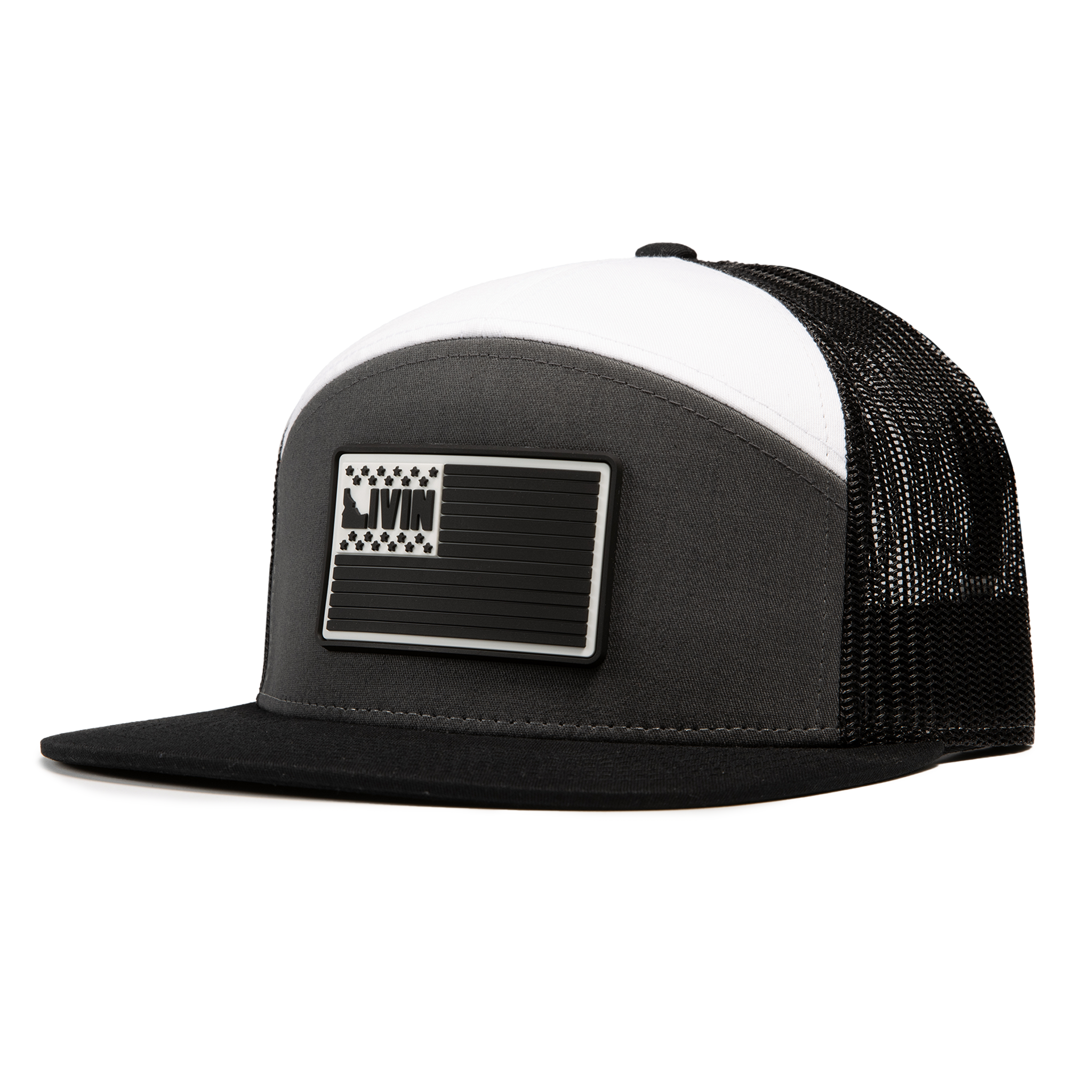 White Flag 7 Panel Hat