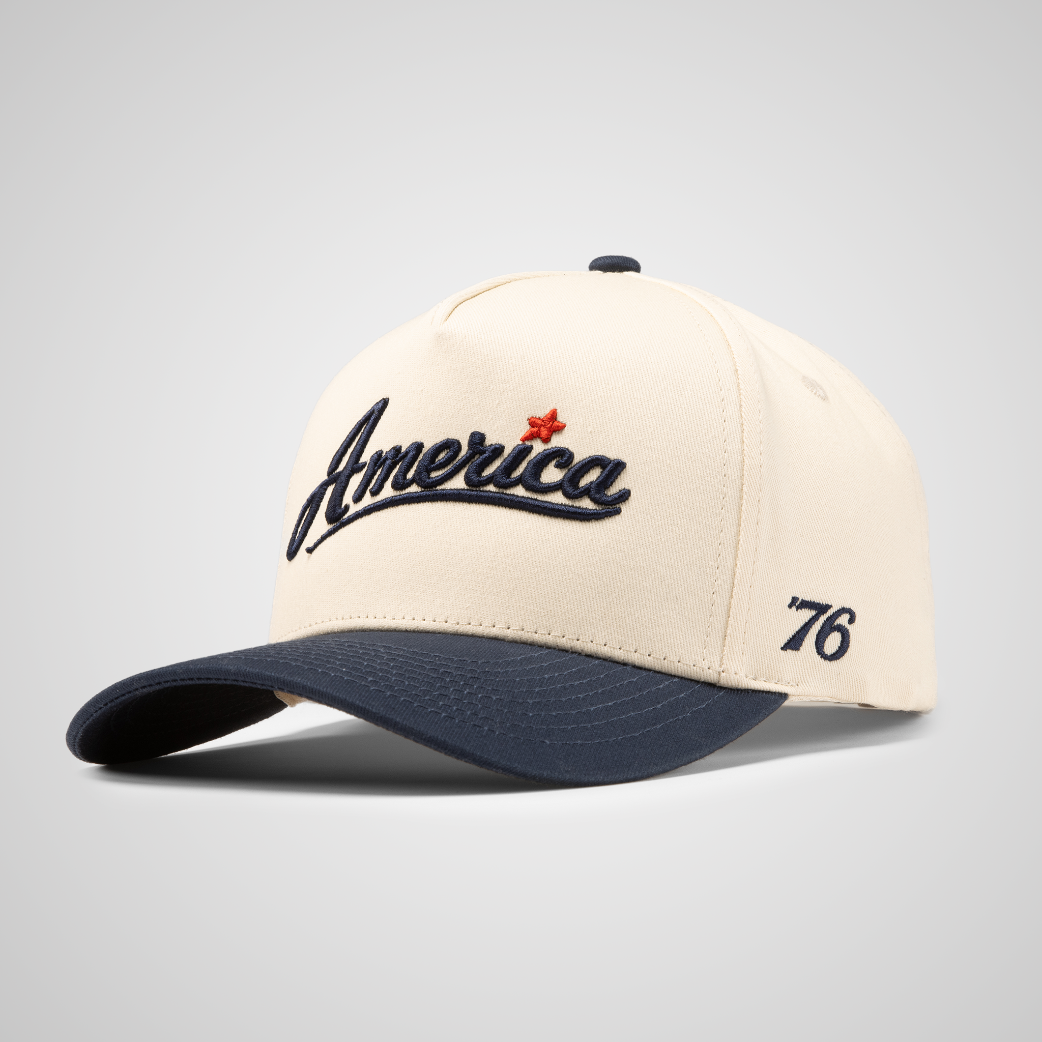 America Retro Hat | Beige Navy