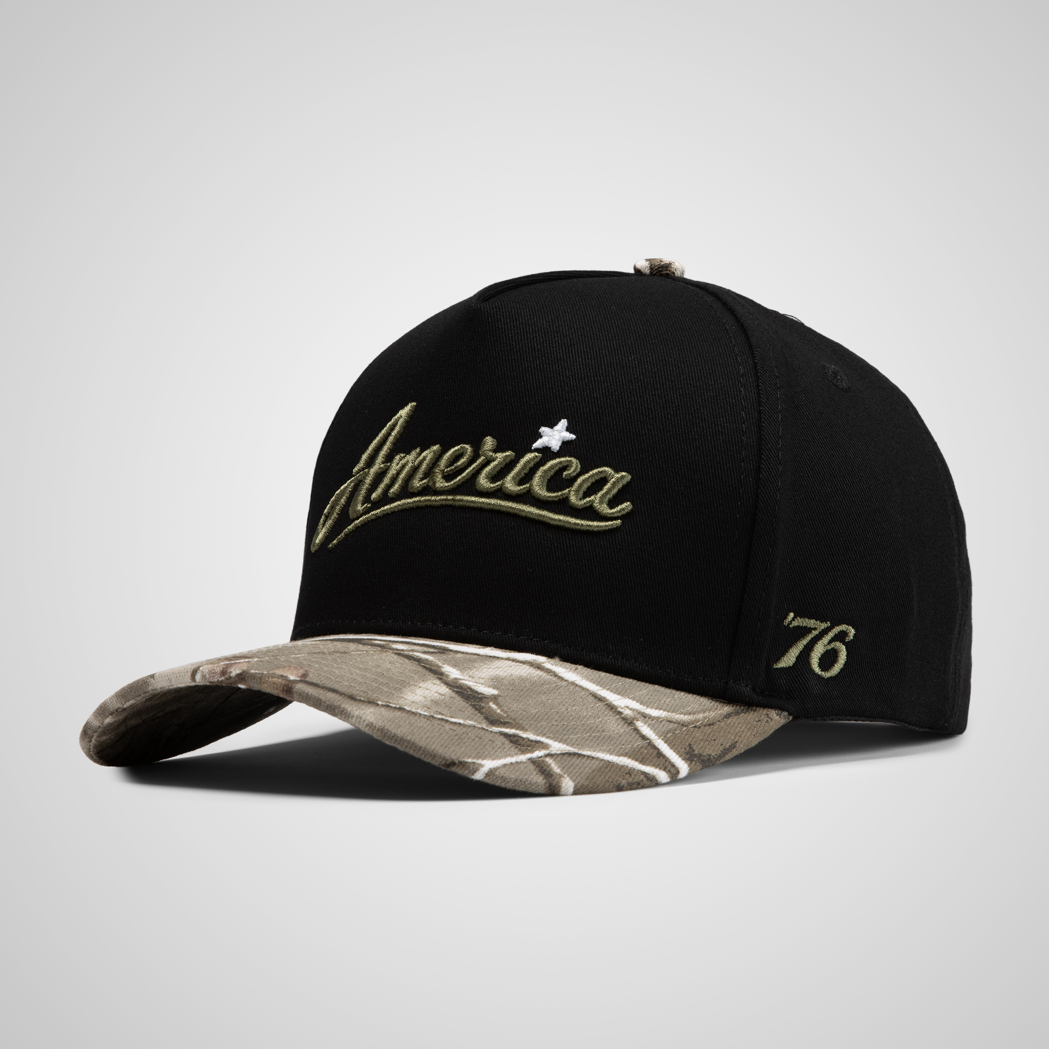 America Retro Hat | Black Camo
